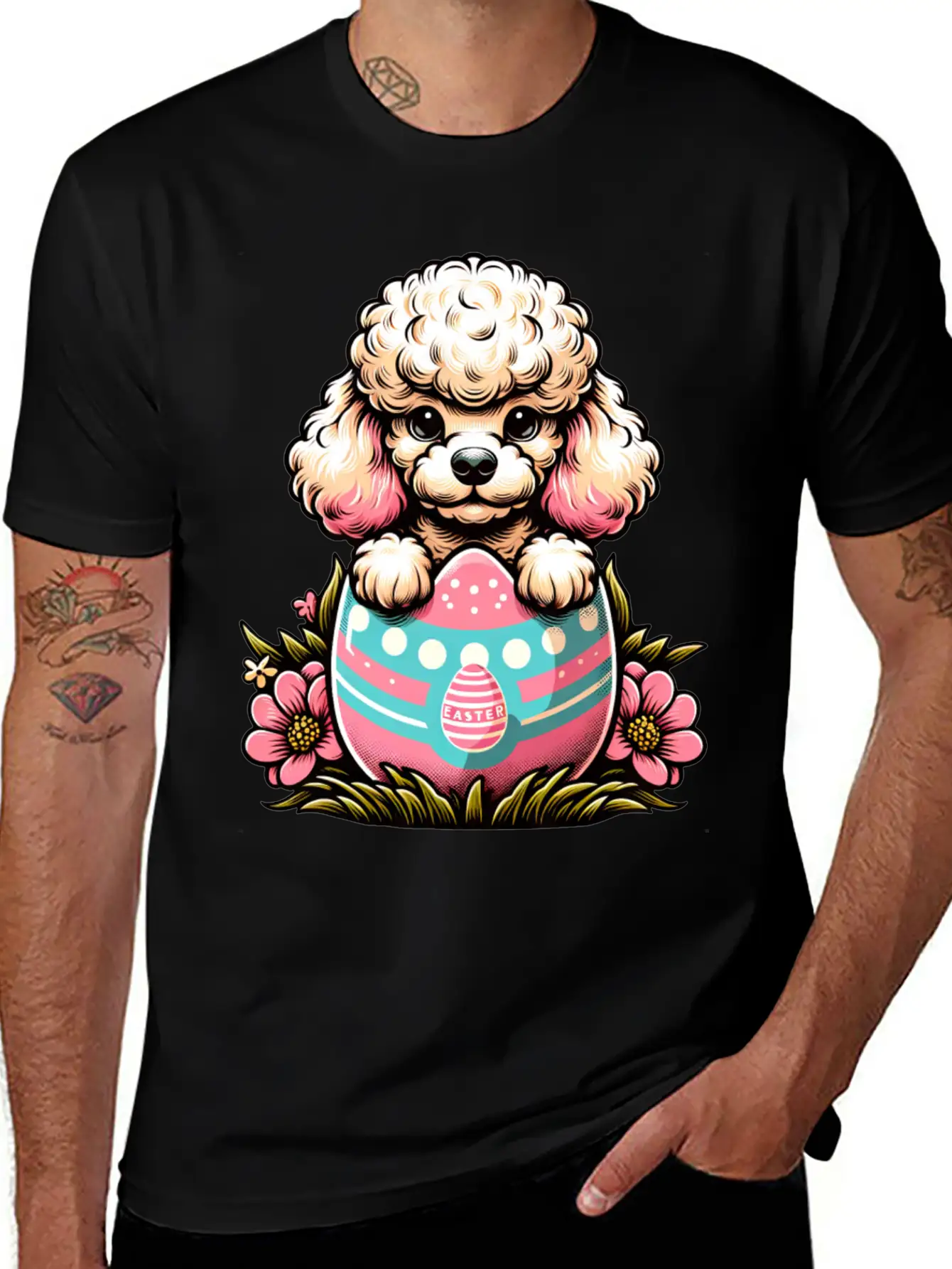 Easter Egg Easter Dog Poodle Hatches From The Egg Unisex Casual T-Shirt – Clean Design For Daily Comfort