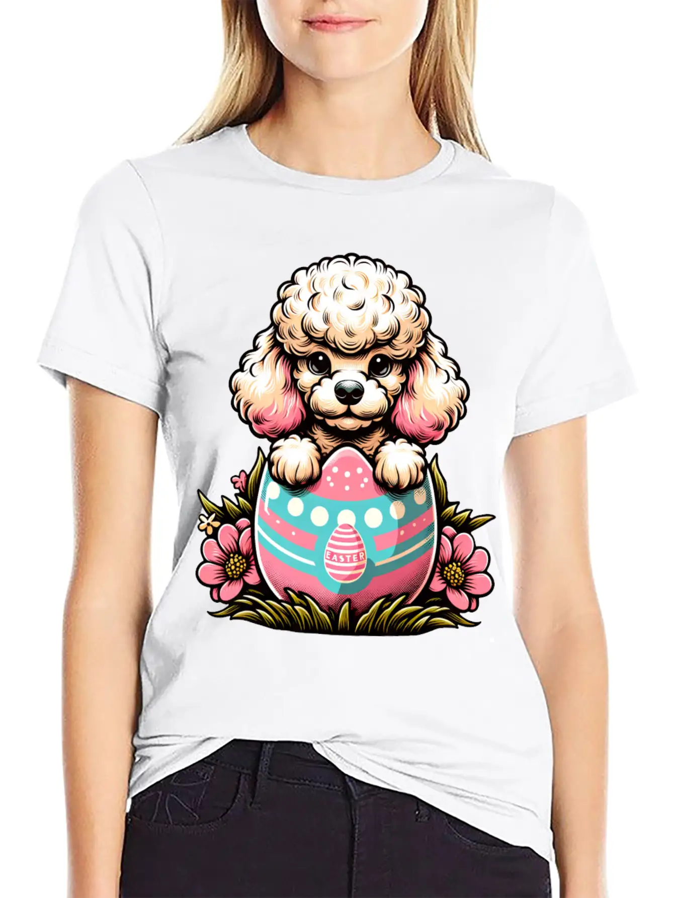 Easter Egg Easter Dog Poodle Hatches From The Egg Unisex Casual T-Shirt – Clean Design For Daily Comfort