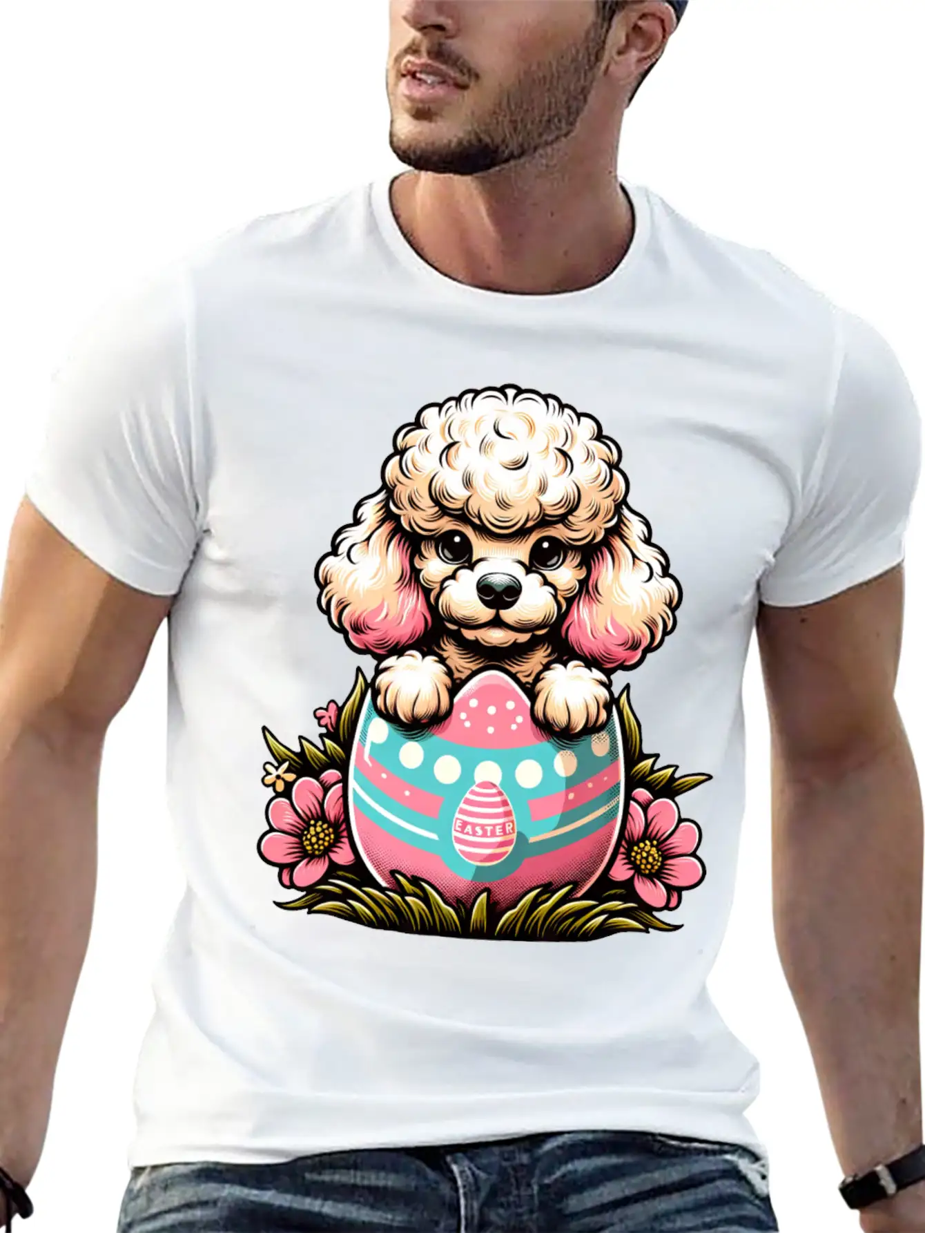 Easter Egg Easter Dog Poodle Hatches From The Egg Unisex Casual T-Shirt – Clean Design For Daily Comfort