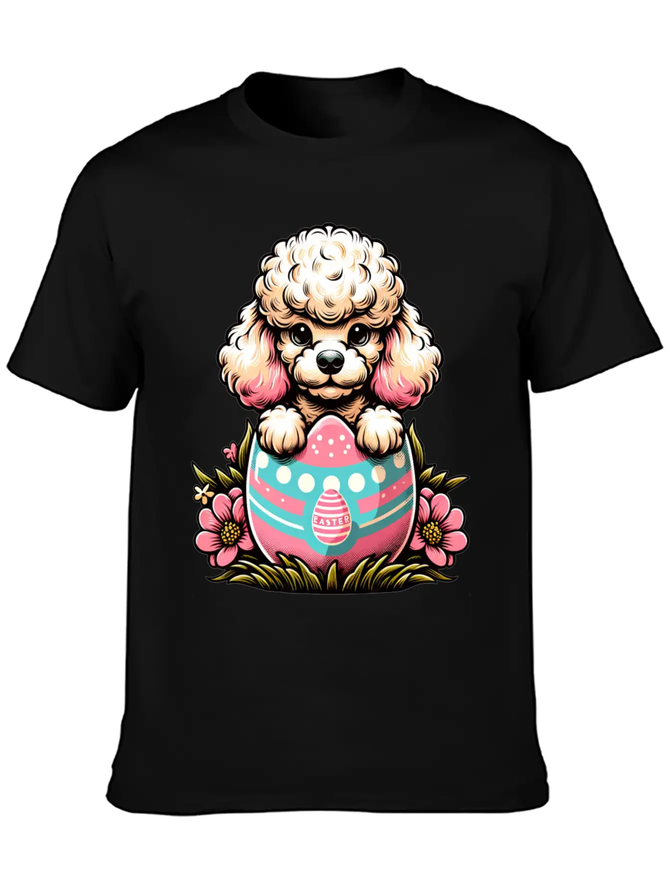 Easter Egg Easter Dog Poodle Hatches From The Egg Unisex Casual T-Shirt – Clean Design For Daily Comfort