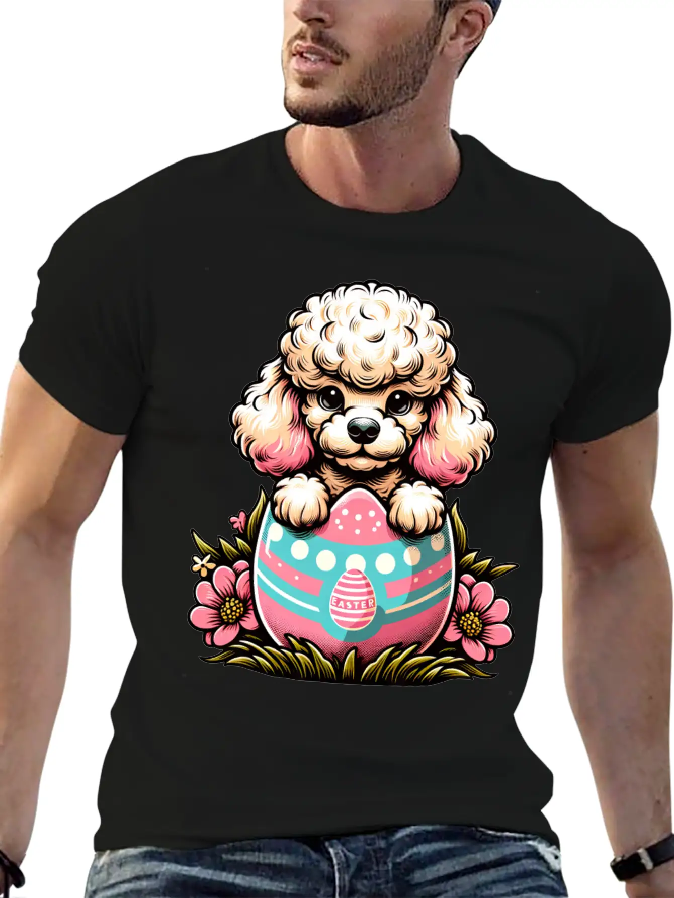 Easter Egg Easter Dog Poodle Hatches From The Egg Unisex Casual T-Shirt – Clean Design For Daily Comfort