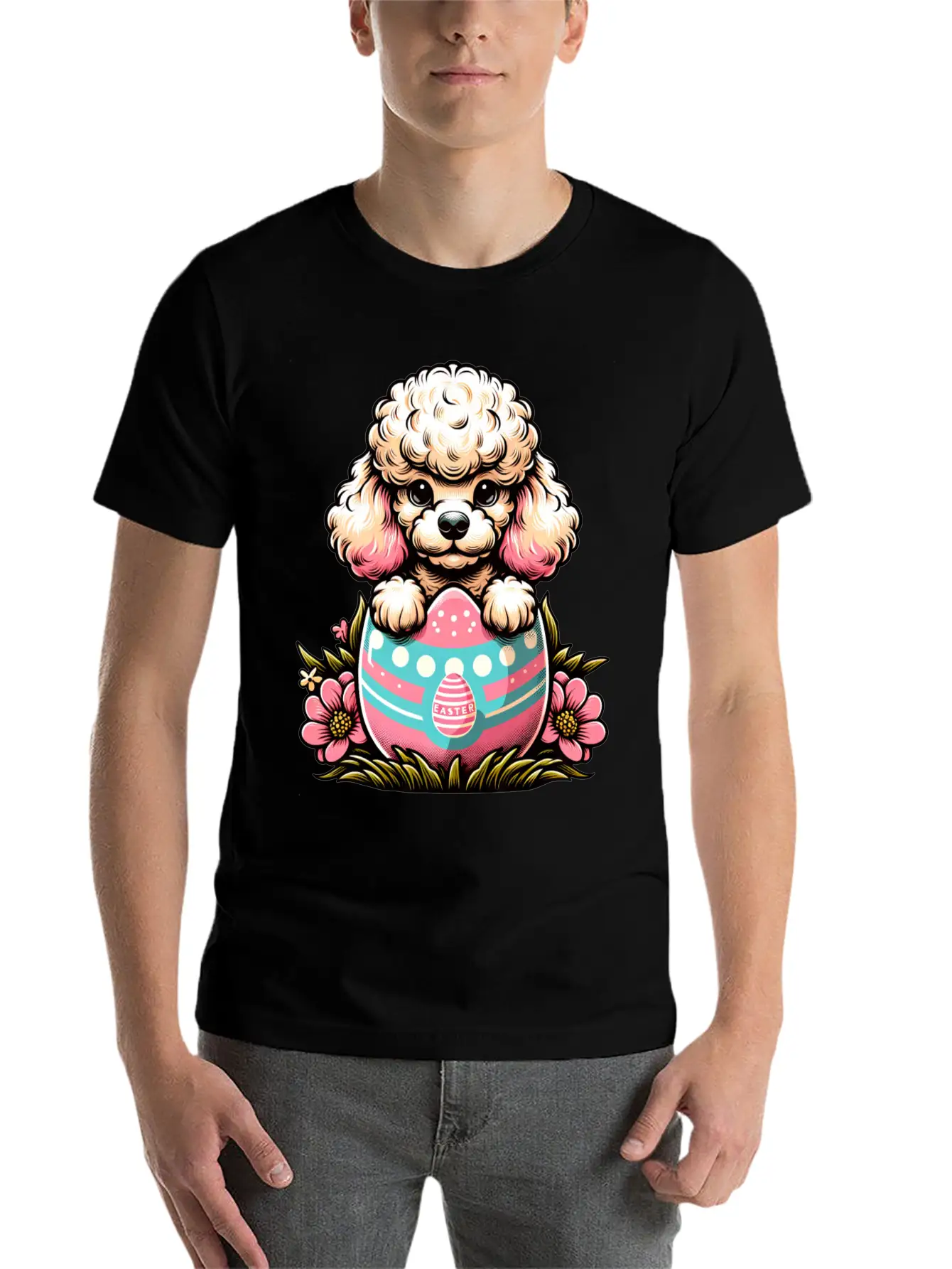 Easter Egg Easter Dog Poodle Hatches From The Egg Unisex Casual T-Shirt – Clean Design For Daily Comfort