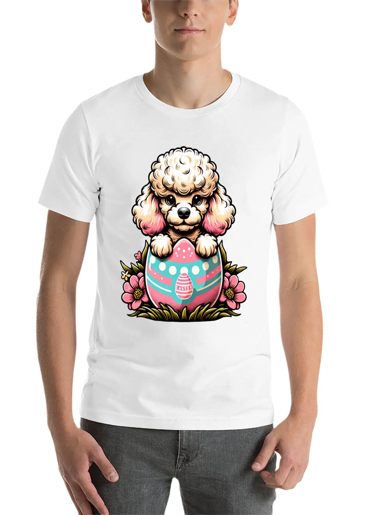 Easter Egg Easter Dog Poodle Hatches From The Egg Unisex Casual T-Shirt – Clean Design For Daily Comfort