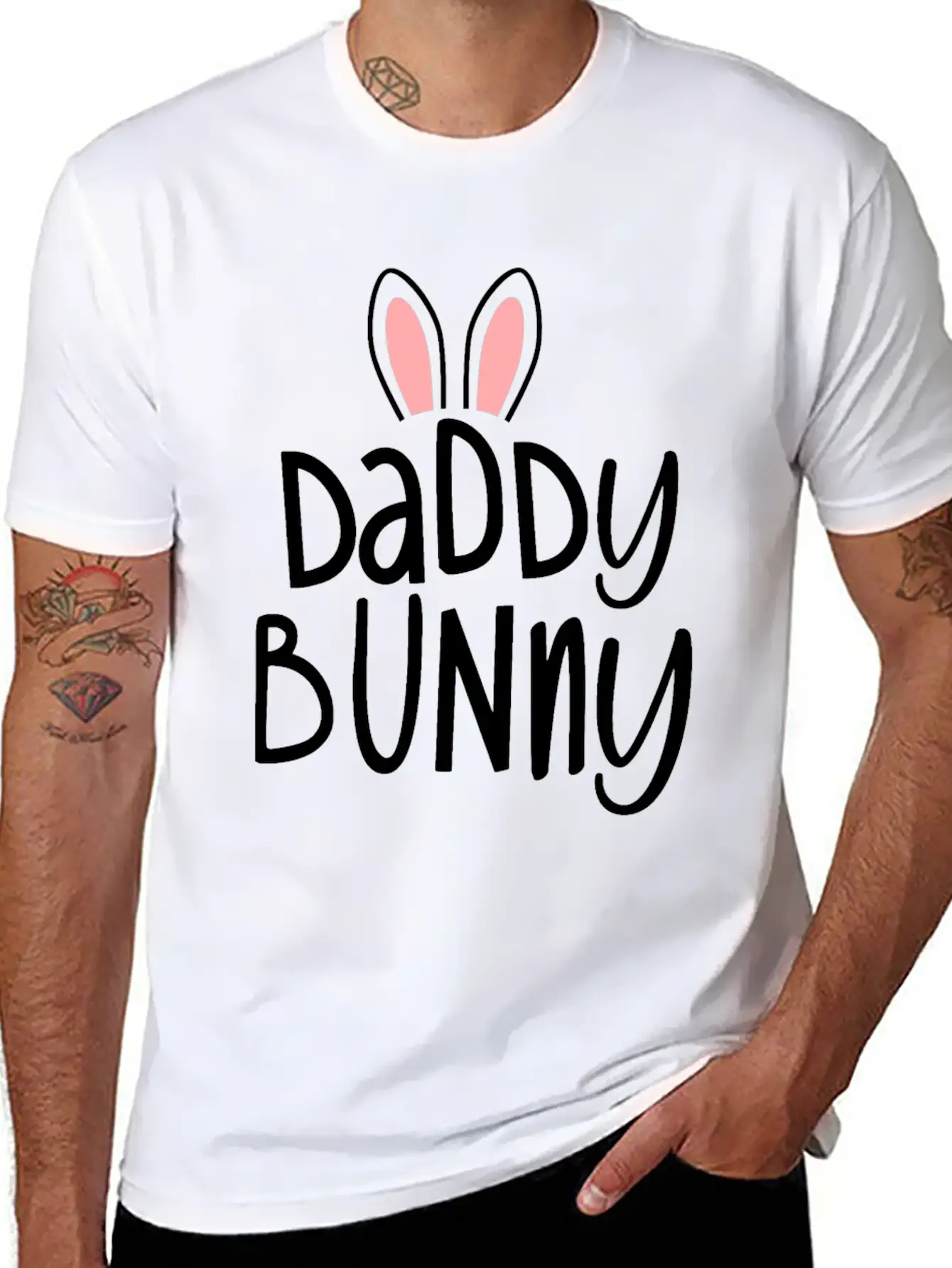 Easter Family Matching Outfits Pastel Easter Daddy Stylish Everyday T-Shirt – Unisex Basic Cotton Tee