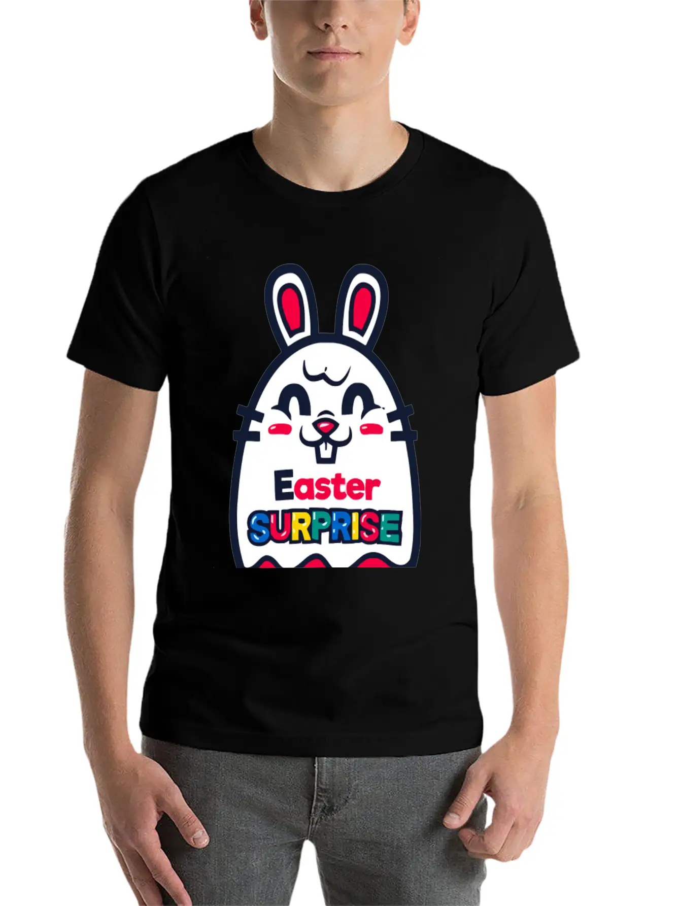 Easter Surprise Essential Unisex Summer Tee – Soft Cotton Casual Fit
