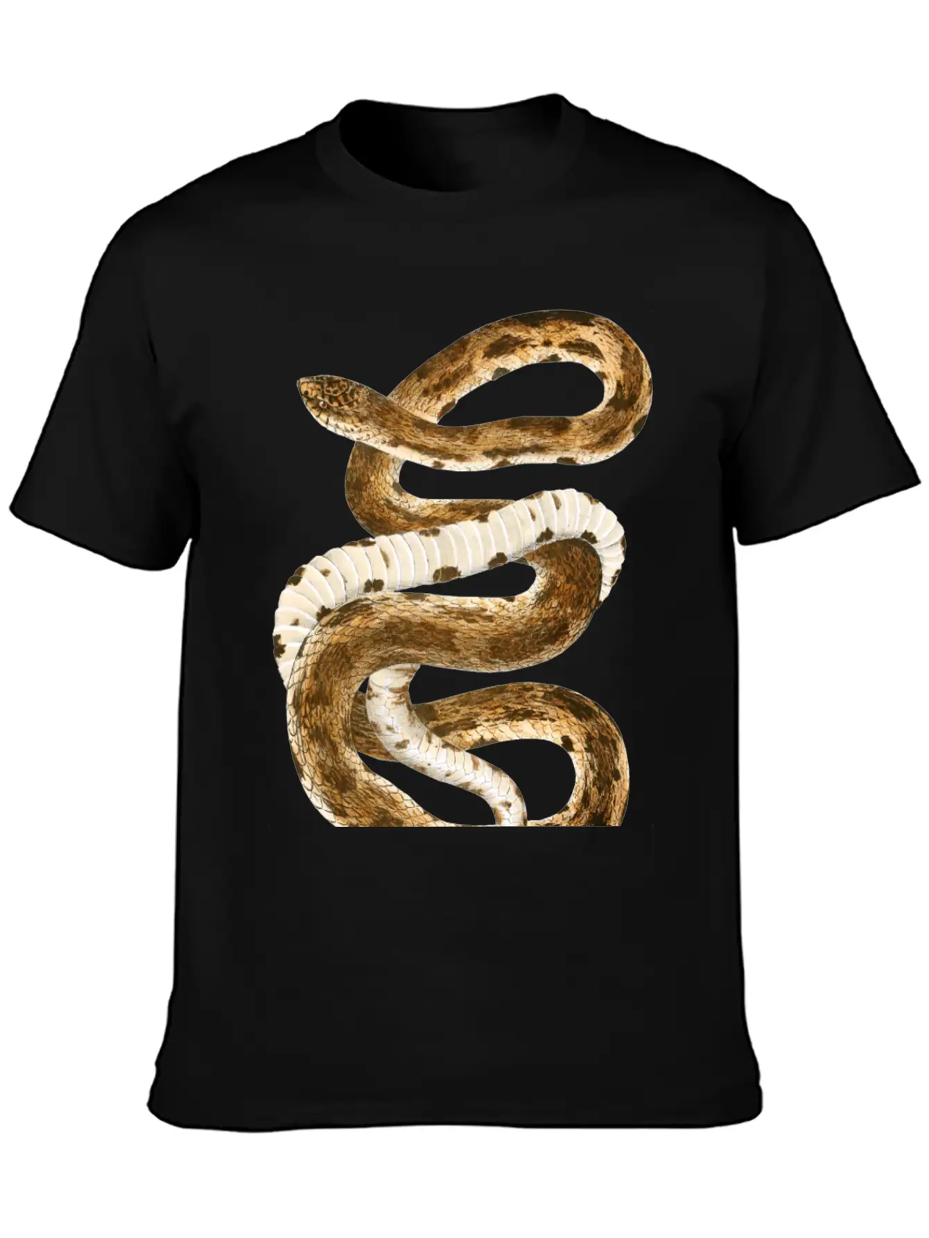 Eastern Pine Snake Illustration Comfortable Minimalist Graphic Tee – Summer Style Essential