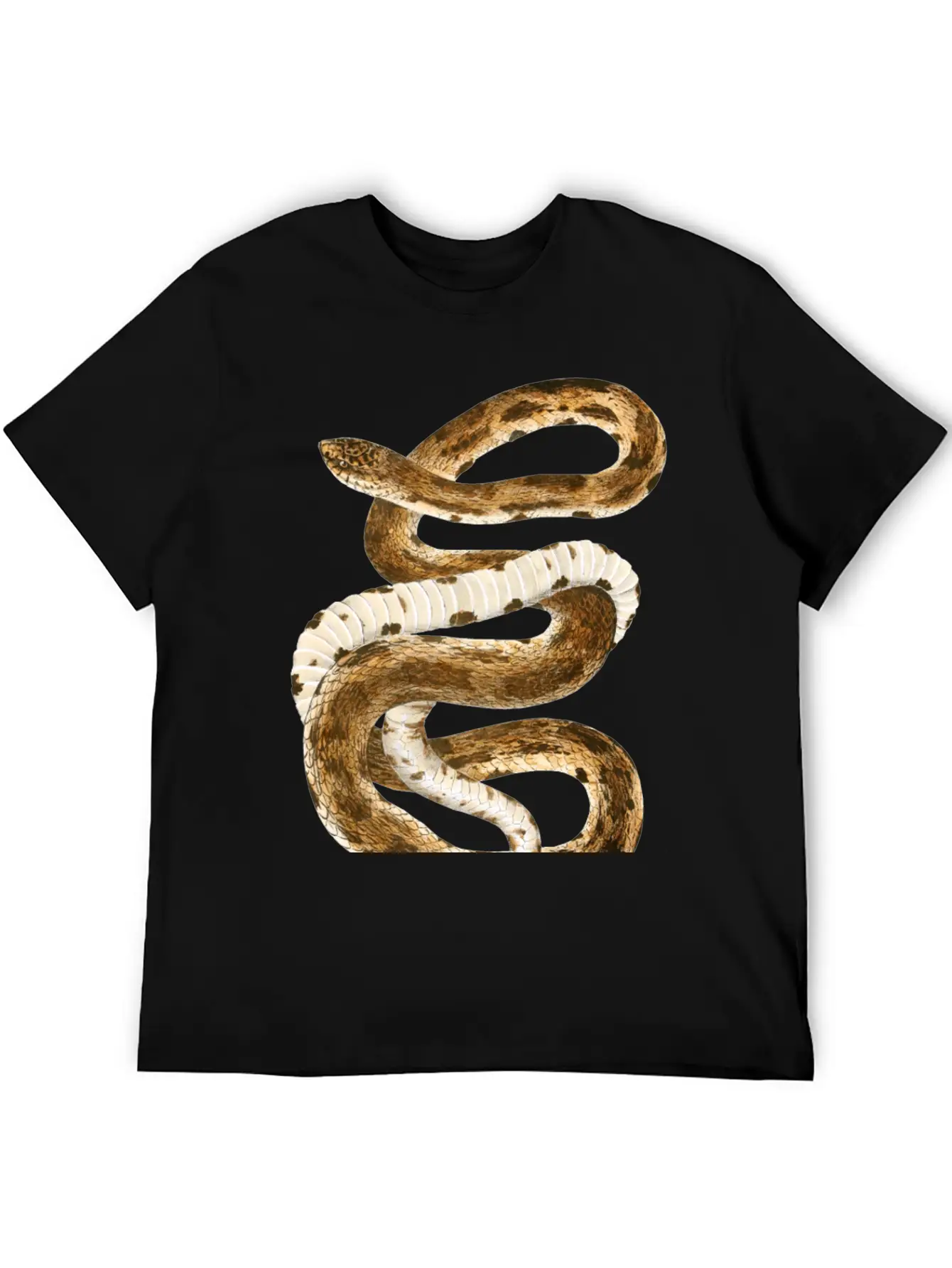Eastern Pine Snake Illustration Comfortable Minimalist Graphic Tee – Summer Style Essential