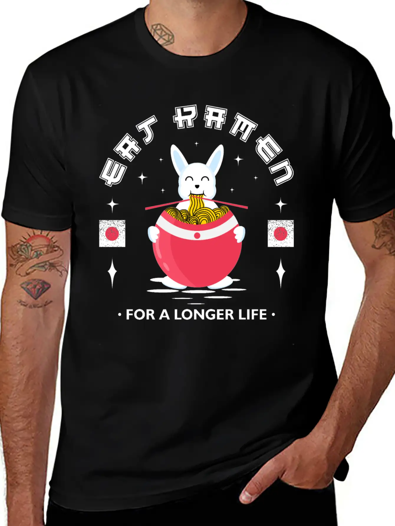 Eat Ramen For A Longer Lıfe Basic Graphic T-Shirt – Daily Comfort In Soft Cotton