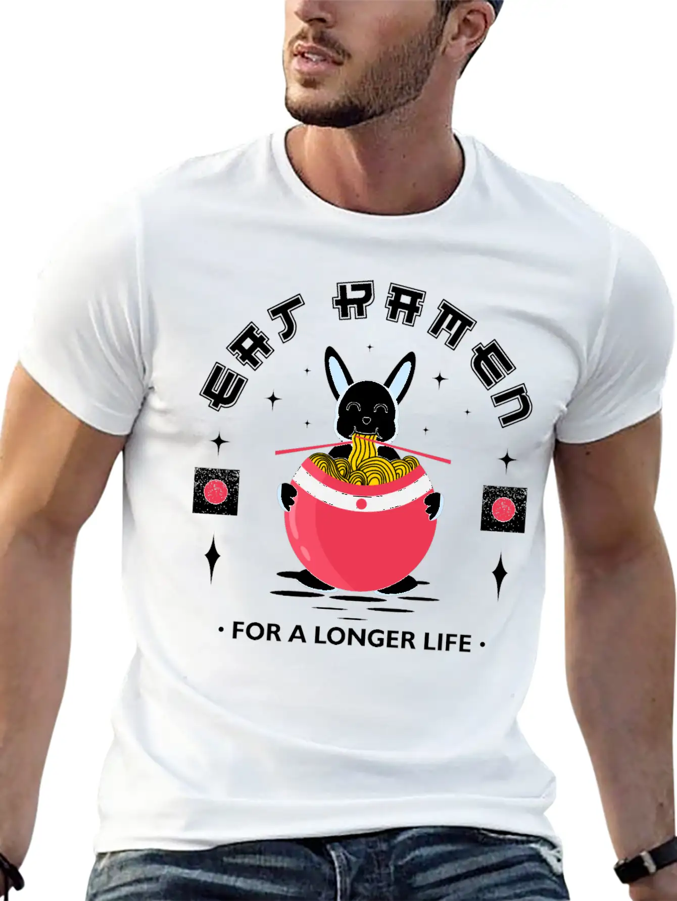 Eat Ramen For A Longer Lıfe Basic Graphic T-Shirt – Daily Comfort In Soft Cotton