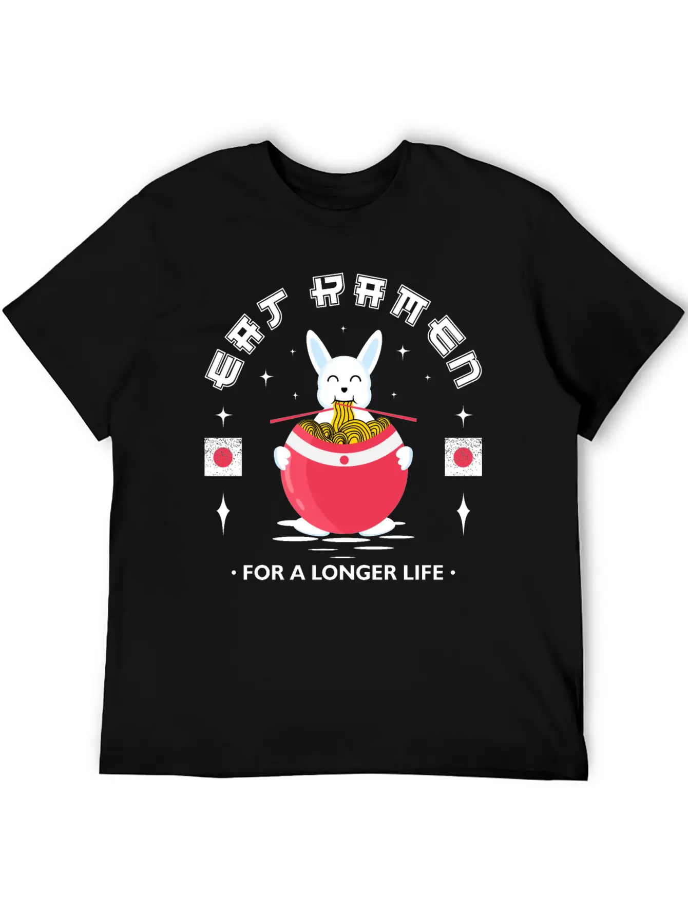 Eat Ramen For A Longer Lıfe Basic Graphic T-Shirt – Daily Comfort In Soft Cotton