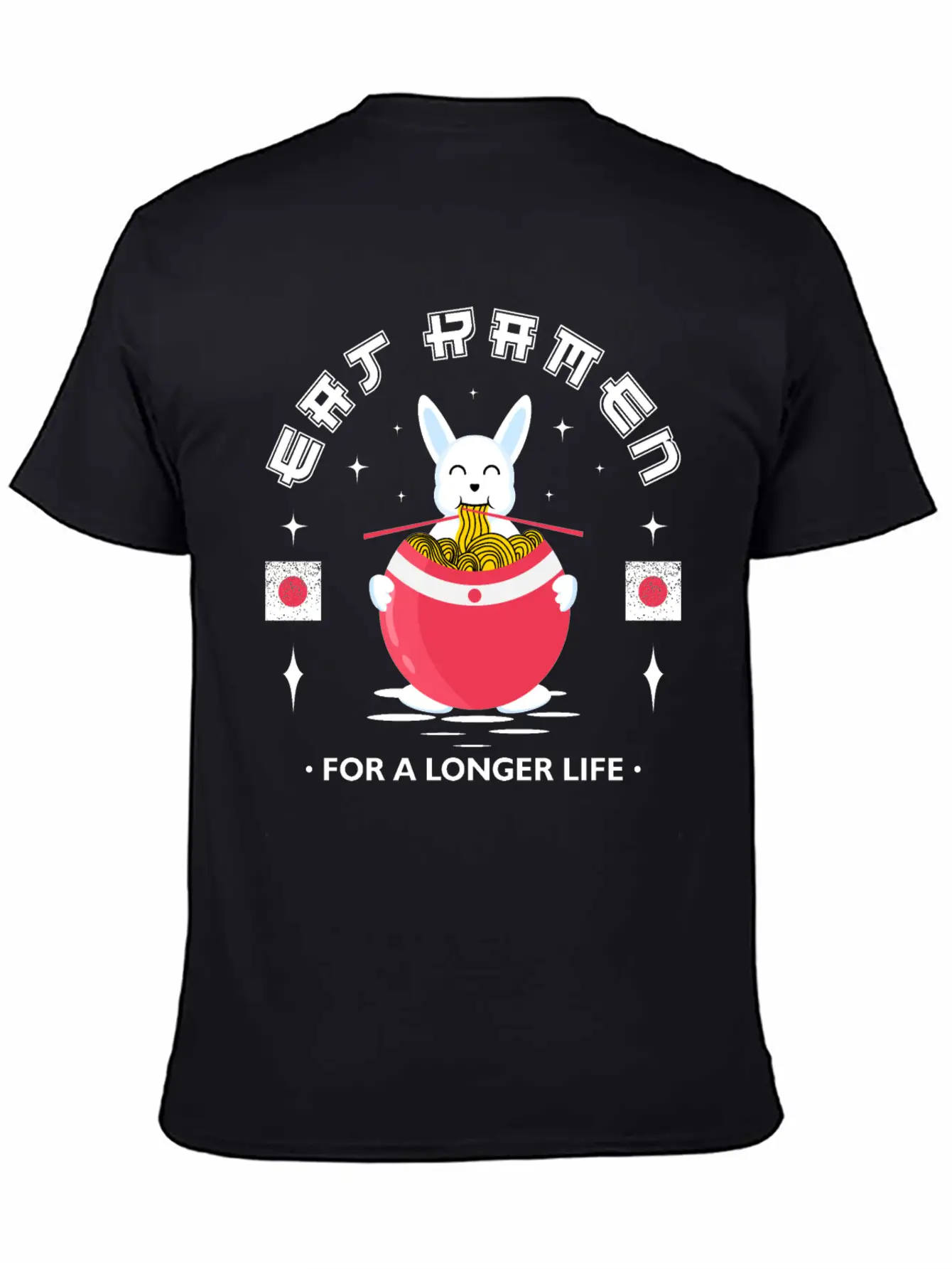 Eat Ramen For A Longer Lıfe Basic Graphic T-Shirt – Daily Comfort In Soft Cotton