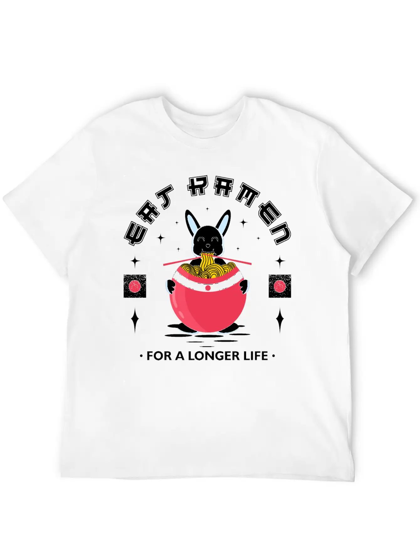 Eat Ramen For A Longer Lıfe Basic Graphic T-Shirt – Daily Comfort In Soft Cotton