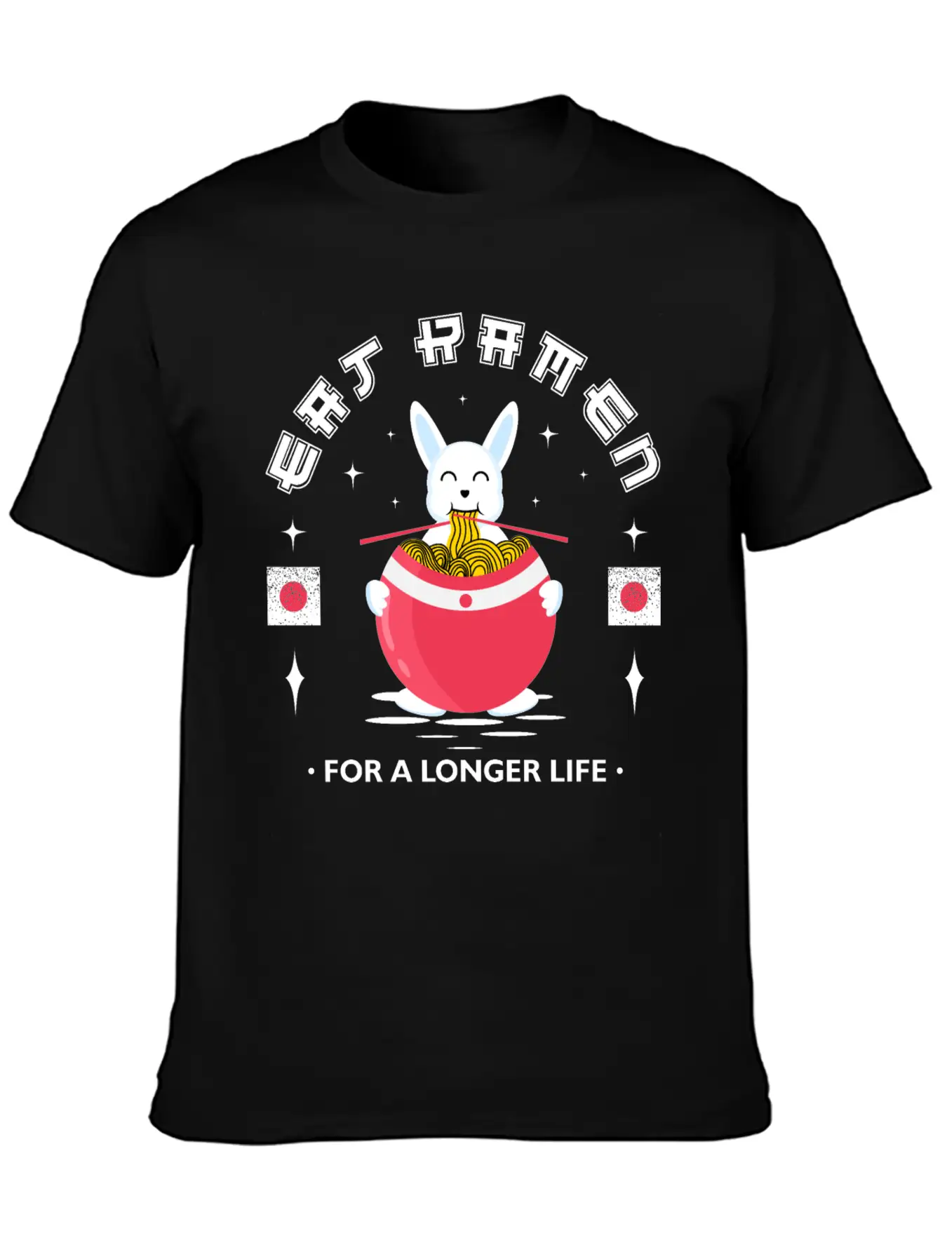 Eat Ramen For A Longer Lıfe Basic Graphic T-Shirt – Daily Comfort In Soft Cotton