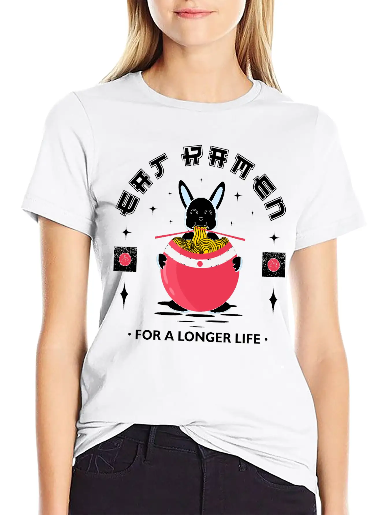 Eat Ramen For A Longer Lıfe Basic Graphic T-Shirt – Daily Comfort In Soft Cotton