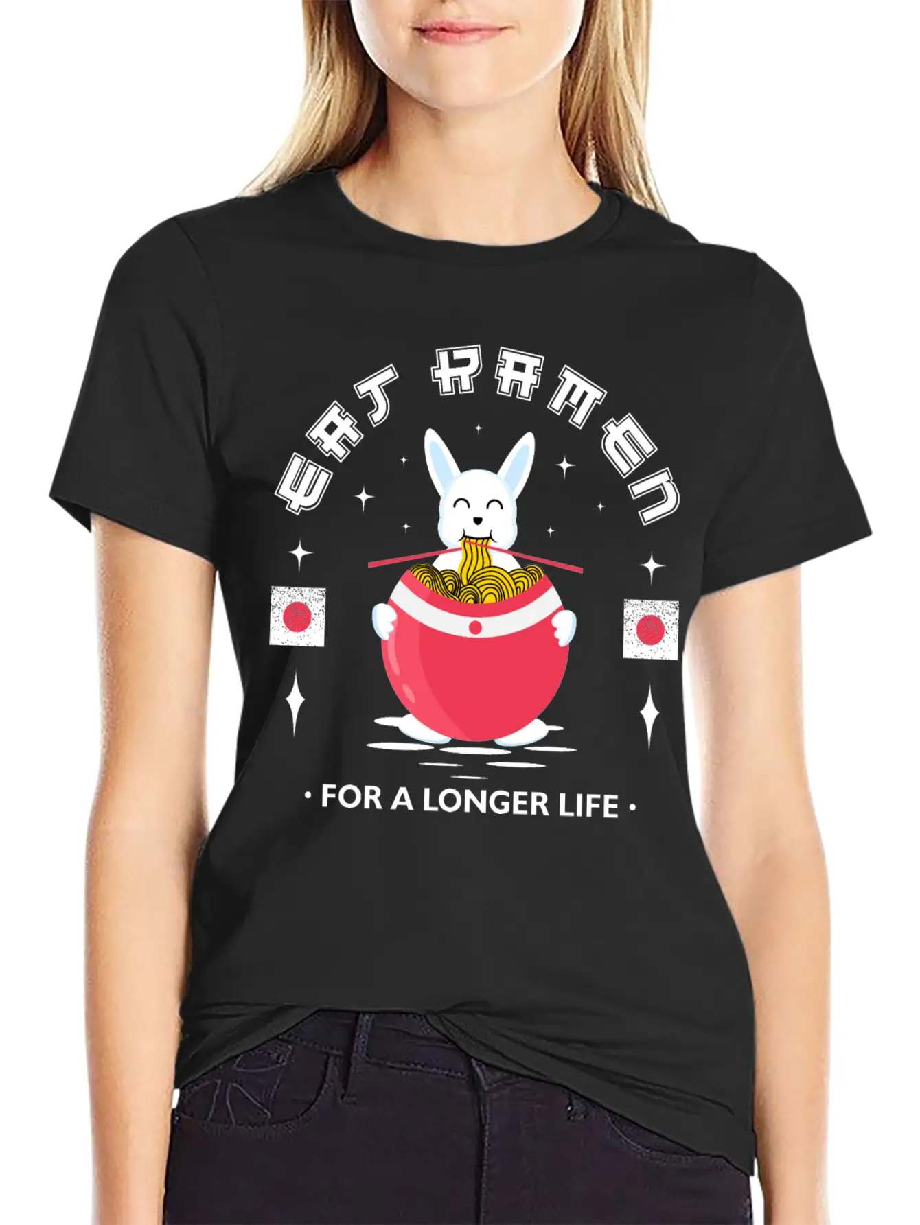 Eat Ramen For A Longer Lıfe Basic Graphic T-Shirt – Daily Comfort In Soft Cotton