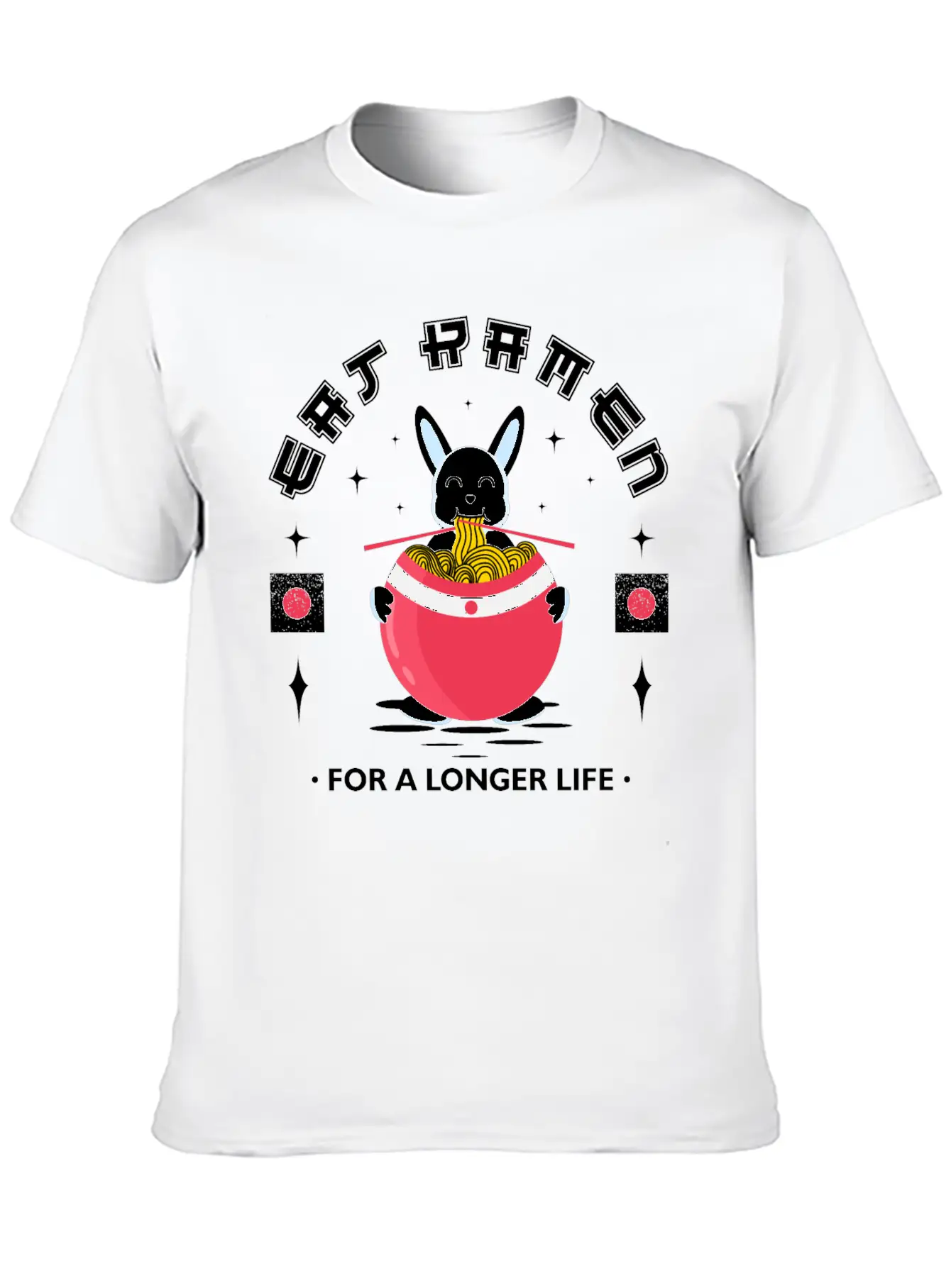 Eat Ramen For A Longer Lıfe Basic Graphic T-Shirt – Daily Comfort In Soft Cotton
