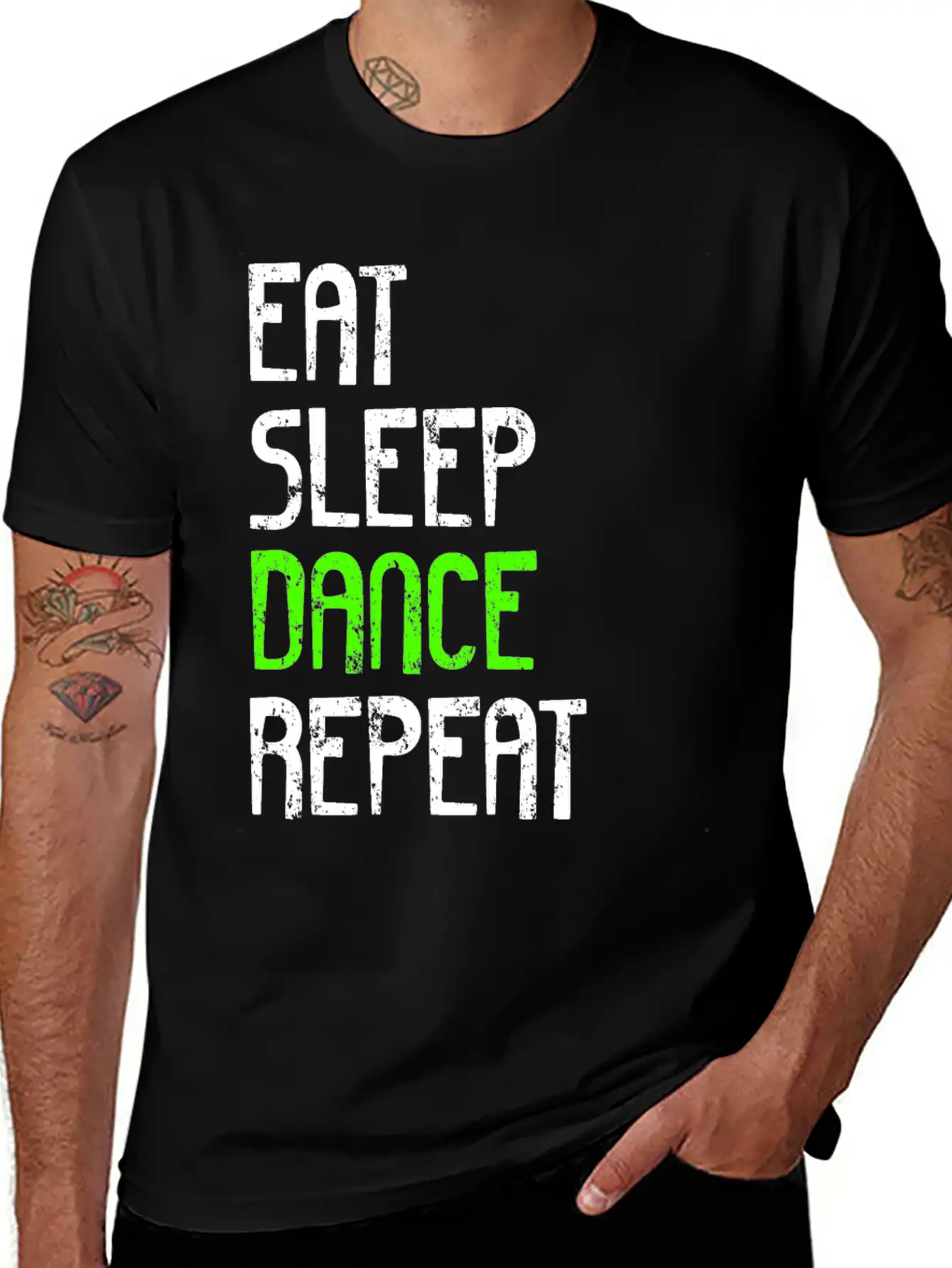 Eat Rest Dance Repeat Funny Dancer Unisex Short Sleeve Soft Cotton T-Shirt – Casual Everyday Wear