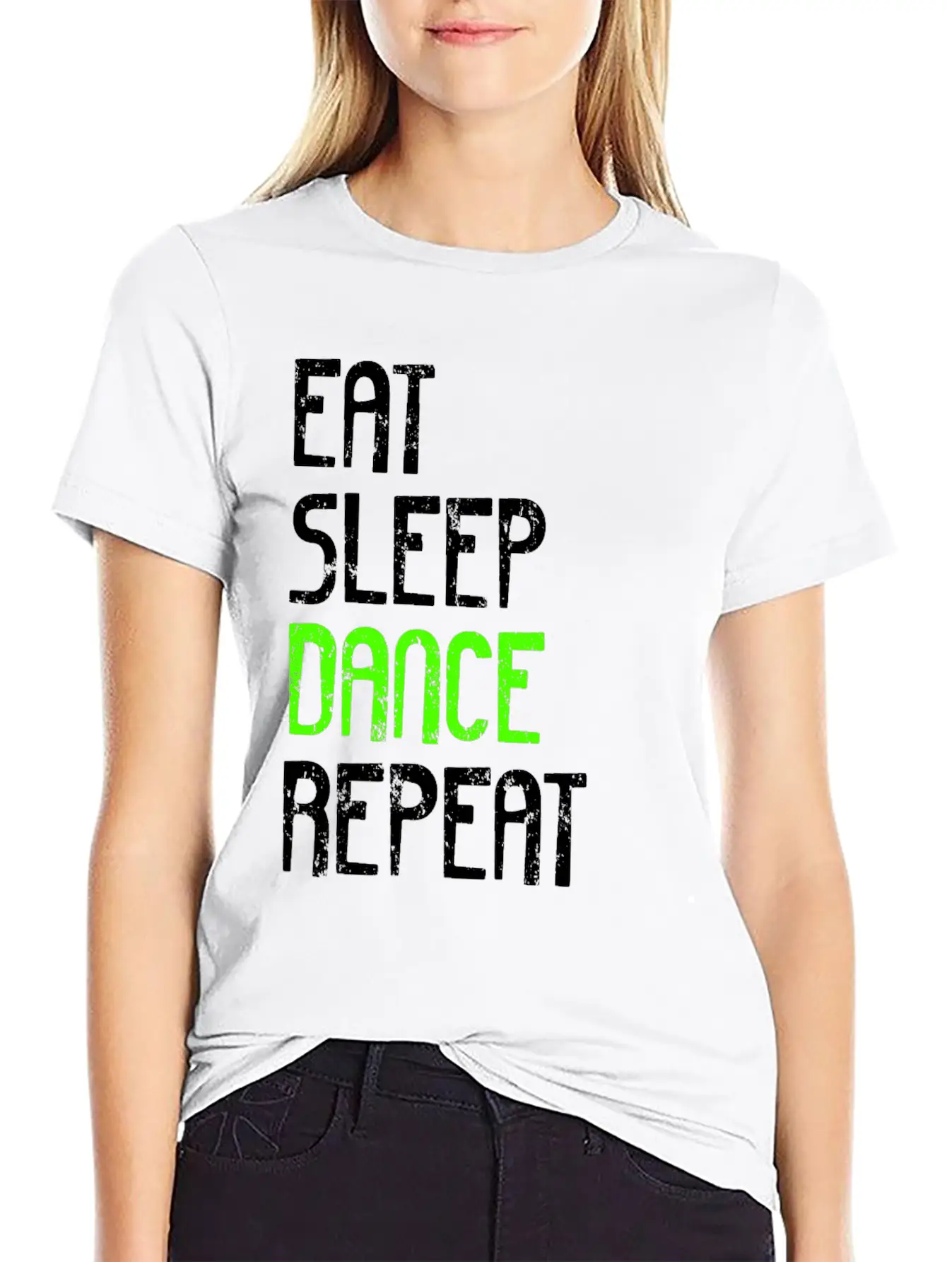 Eat Rest Dance Repeat Funny Dancer Unisex Short Sleeve Soft Cotton T-Shirt – Casual Everyday Wear