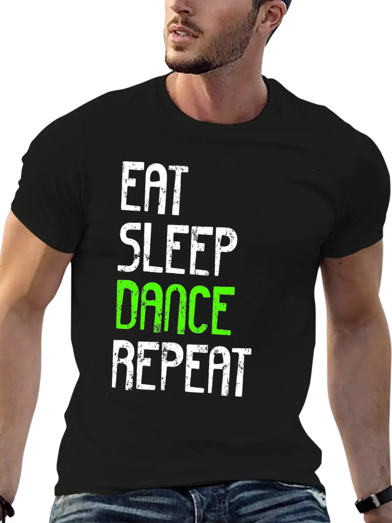 Eat Rest Dance Repeat Funny Dancer Unisex Short Sleeve Soft Cotton T-Shirt – Casual Everyday Wear