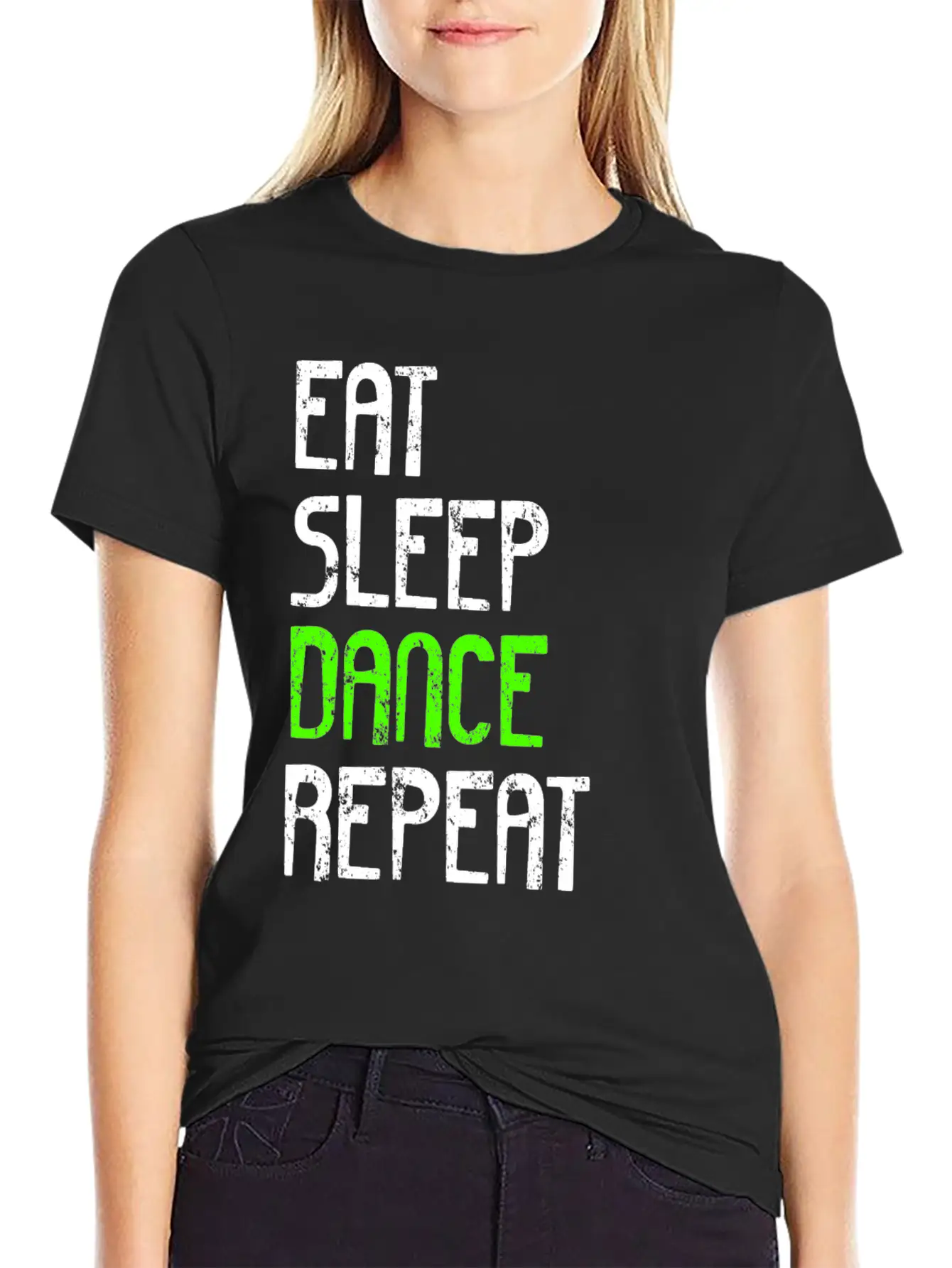 Eat Rest Dance Repeat Funny Dancer Unisex Short Sleeve Soft Cotton T-Shirt – Casual Everyday Wear