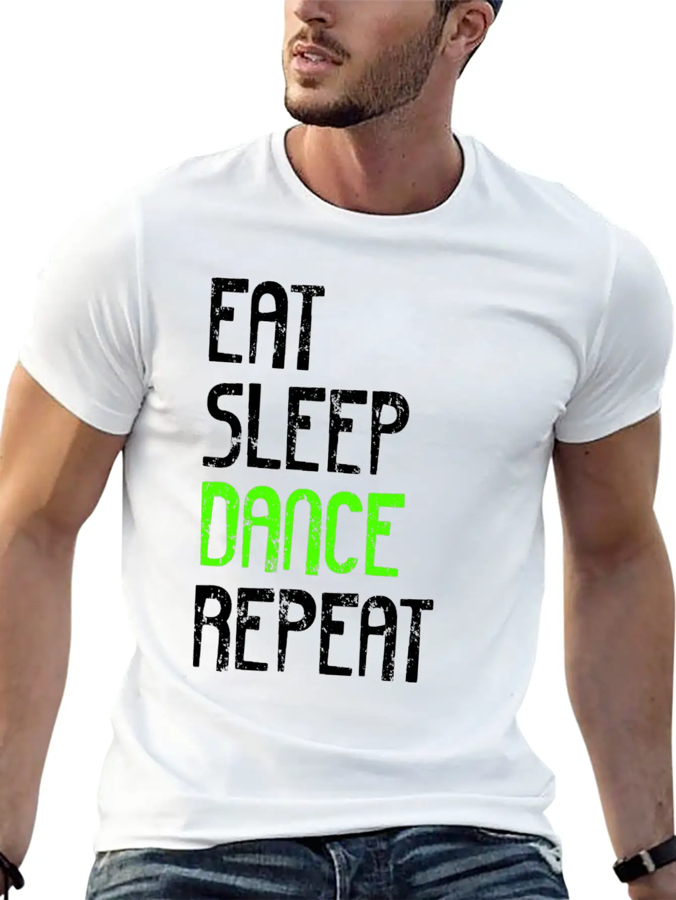 Eat Rest Dance Repeat Funny Dancer Unisex Short Sleeve Soft Cotton T-Shirt – Casual Everyday Wear