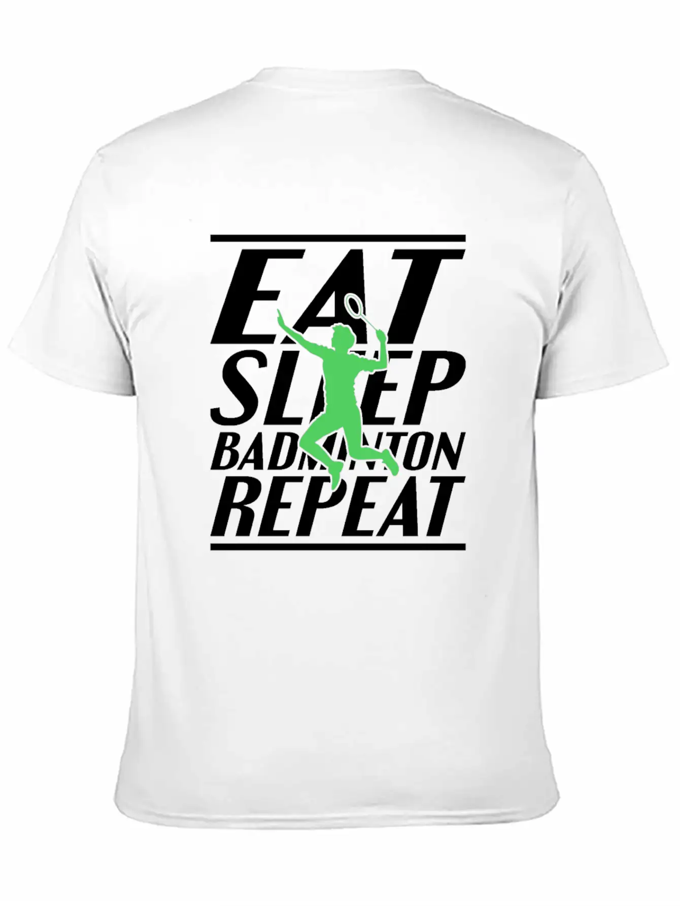 Eat Sleep Badminton Unisex Short Sleeve Soft Cotton T-Shirt – Casual Everyday Wear