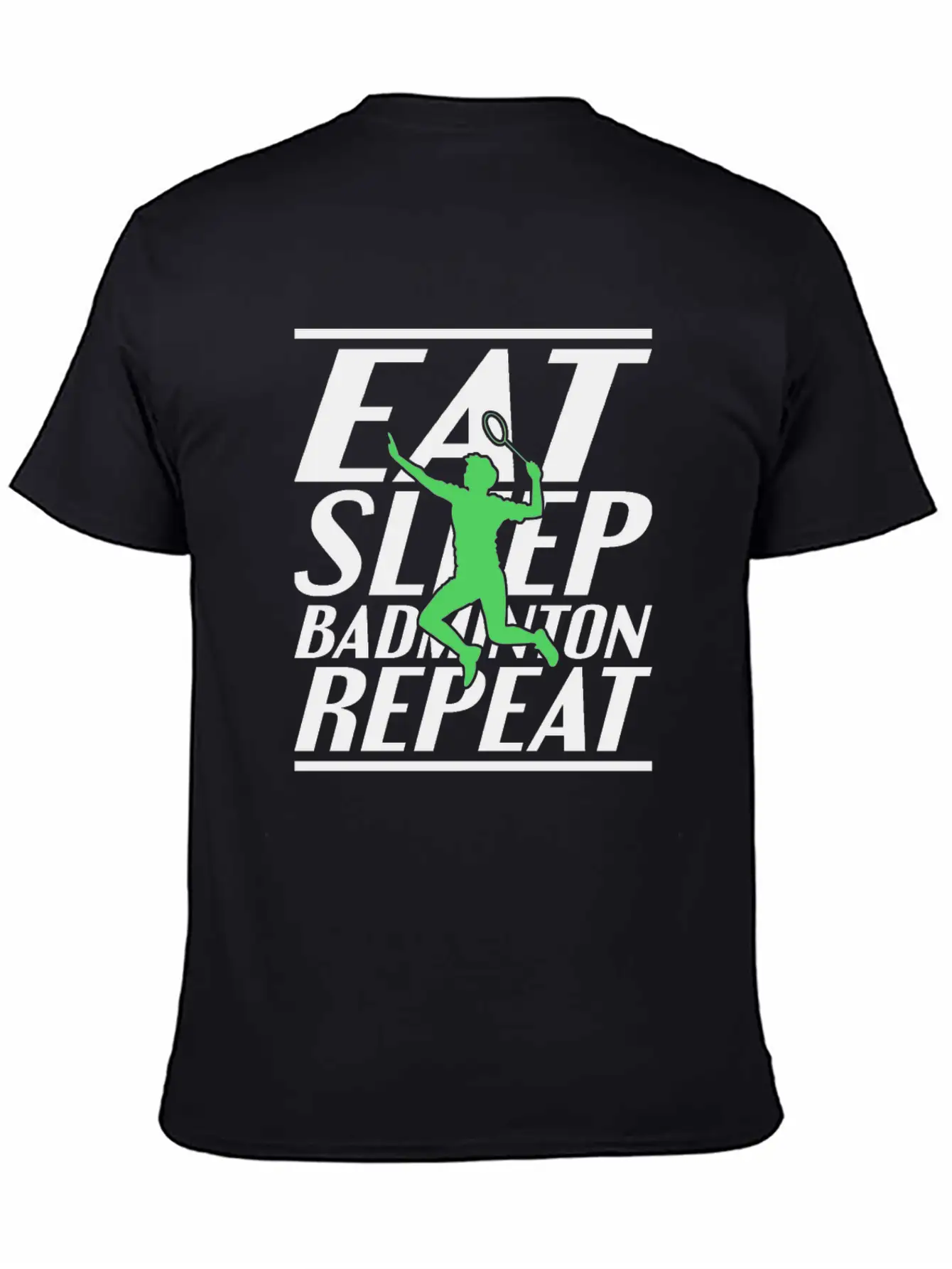 Eat Sleep Badminton Unisex Short Sleeve Soft Cotton T-Shirt – Casual Everyday Wear