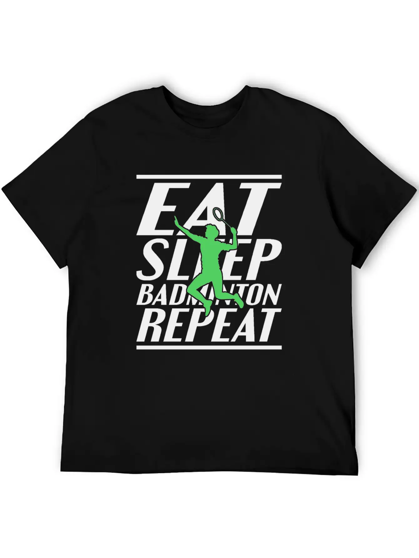 Eat Sleep Badminton Unisex Short Sleeve Soft Cotton T-Shirt – Casual Everyday Wear
