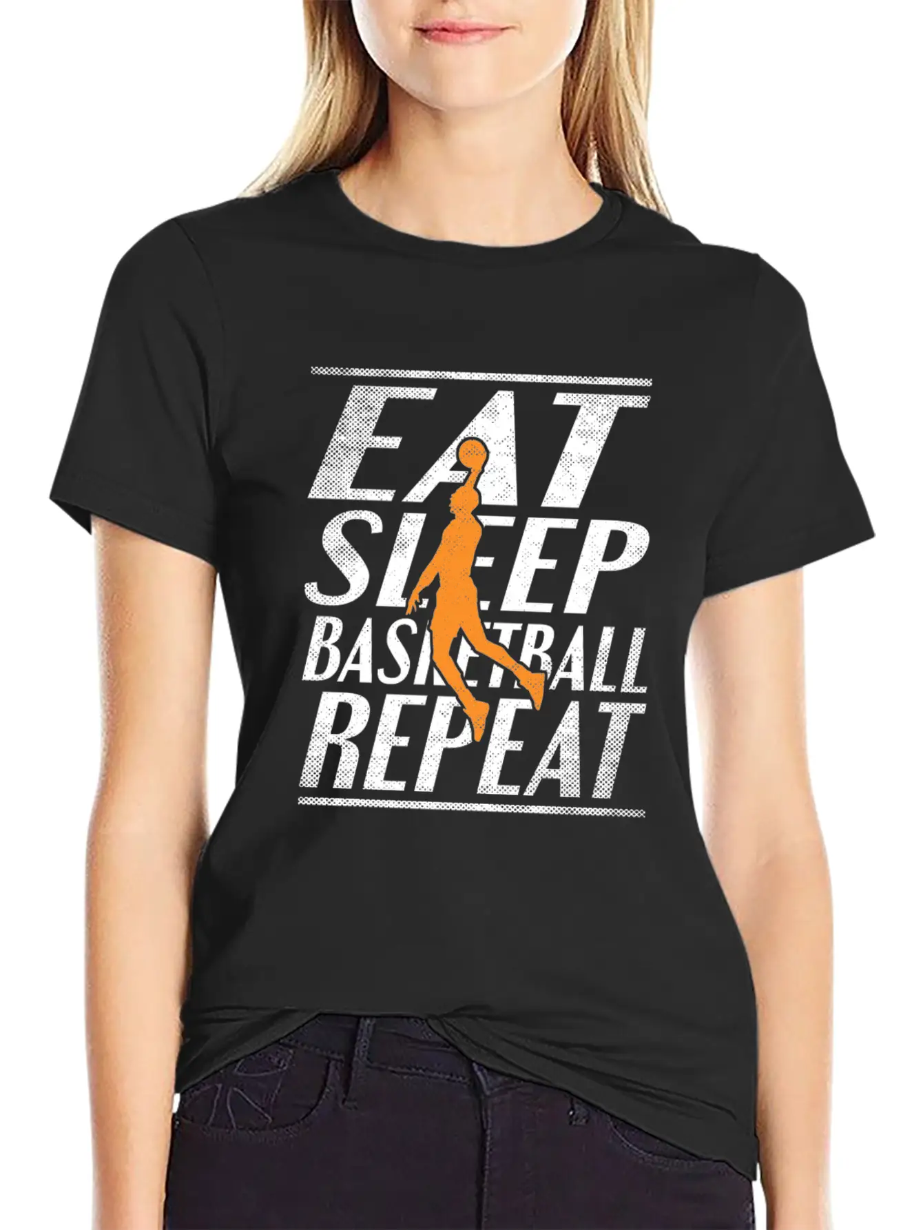 Eat Sleep Basketball Unisex Short Sleeve Soft Cotton T-Shirt – Casual Everyday Wear