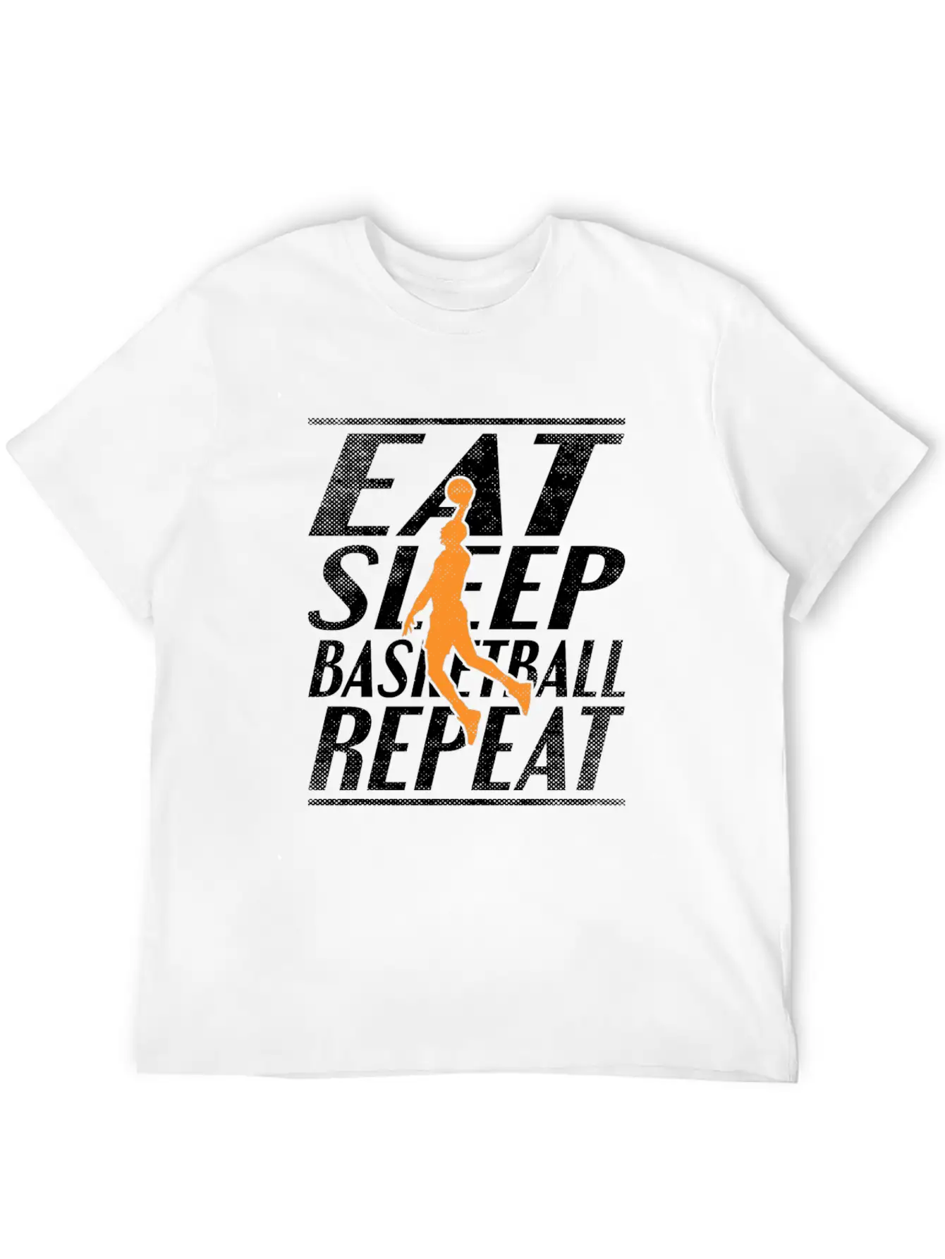 Eat Sleep Basketball Unisex Short Sleeve Soft Cotton T-Shirt – Casual Everyday Wear
