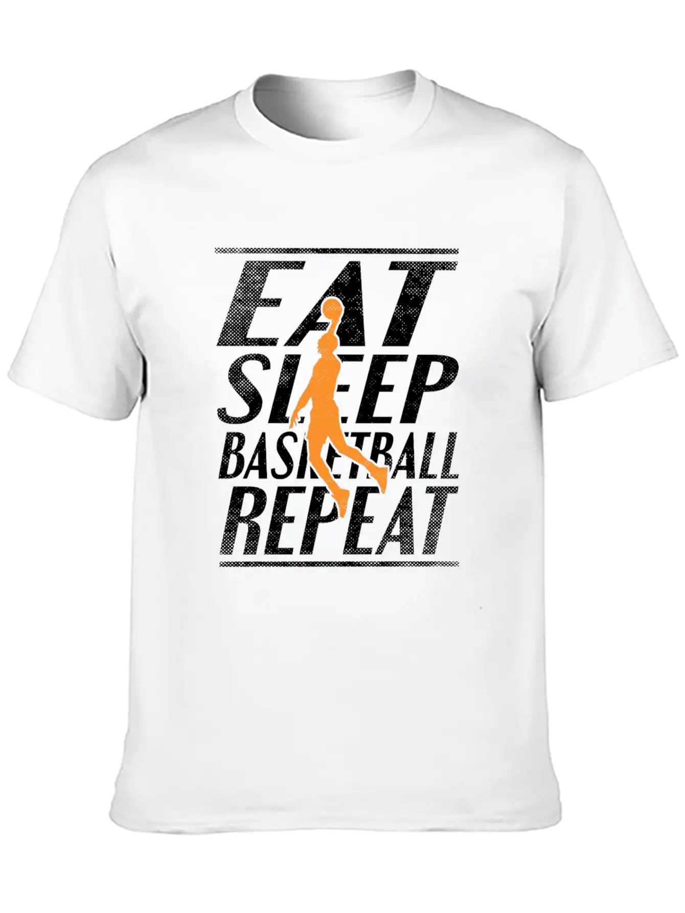 Eat Sleep Basketball Unisex Short Sleeve Soft Cotton T-Shirt – Casual Everyday Wear
