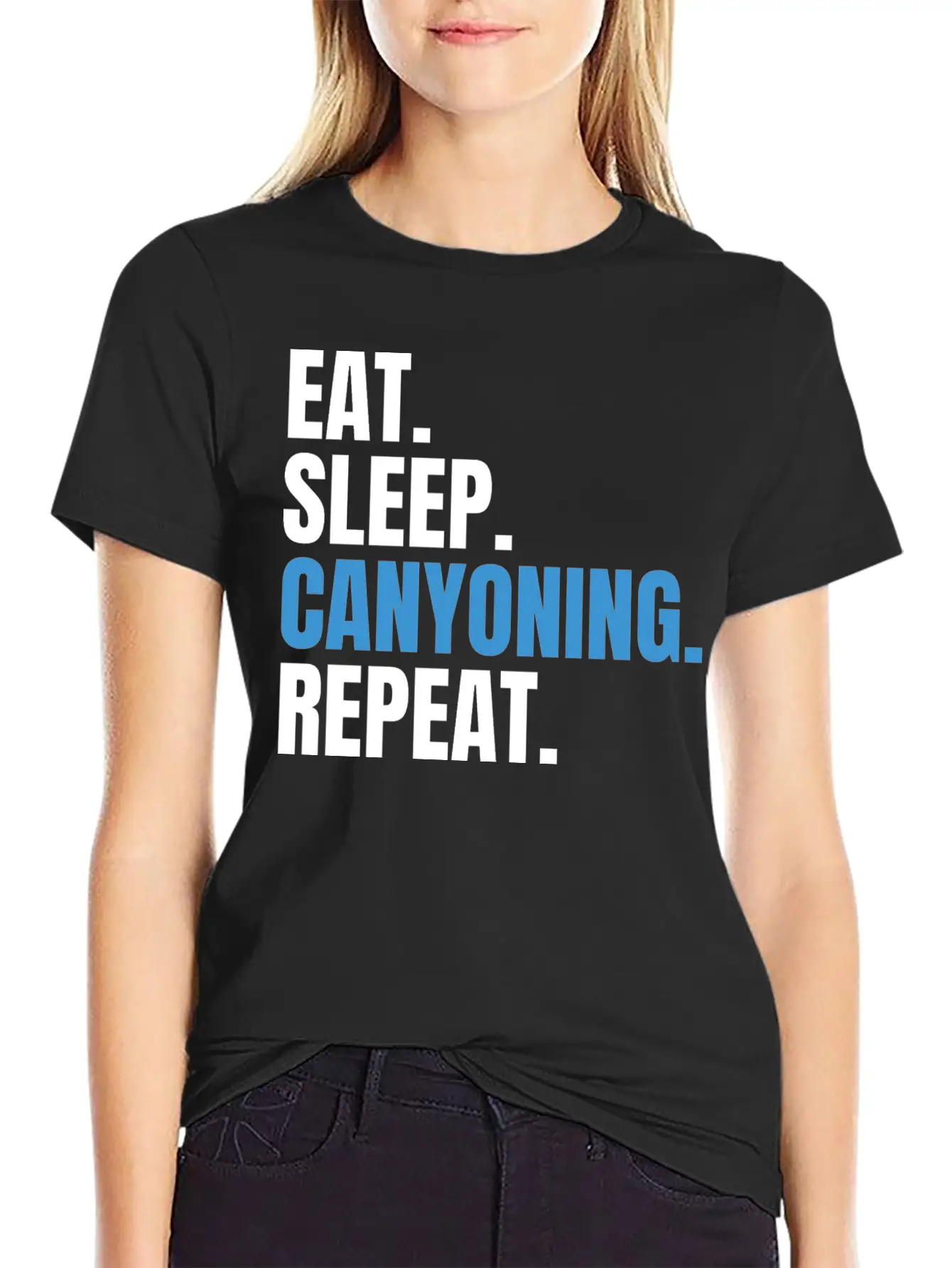 Eat Sleep Canyoning Repeat Gorges Gorges Stylish Everyday T-Shirt – Unisex Basic Cotton Tee