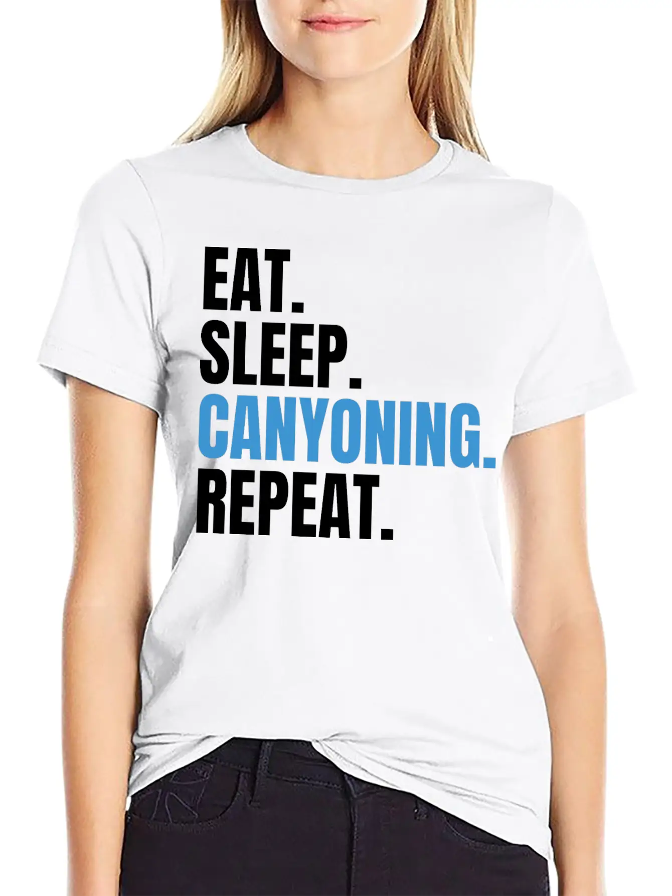 Eat Sleep Canyoning Repeat Gorges Gorges Stylish Everyday T-Shirt – Unisex Basic Cotton Tee