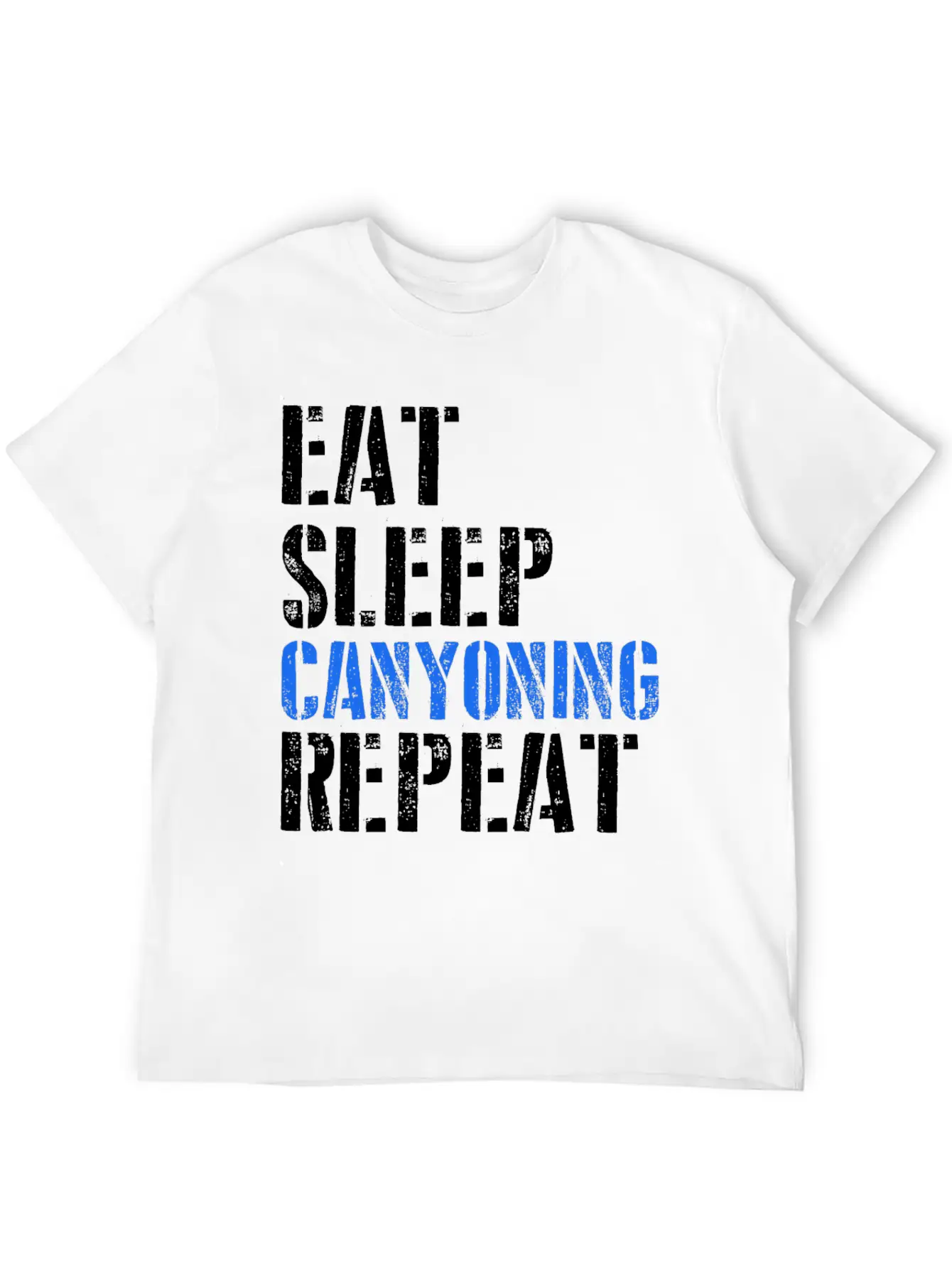 Eat. Sleep. Canyoning. Repeat. Stylish Everyday T-Shirt – Unisex Basic Cotton Tee