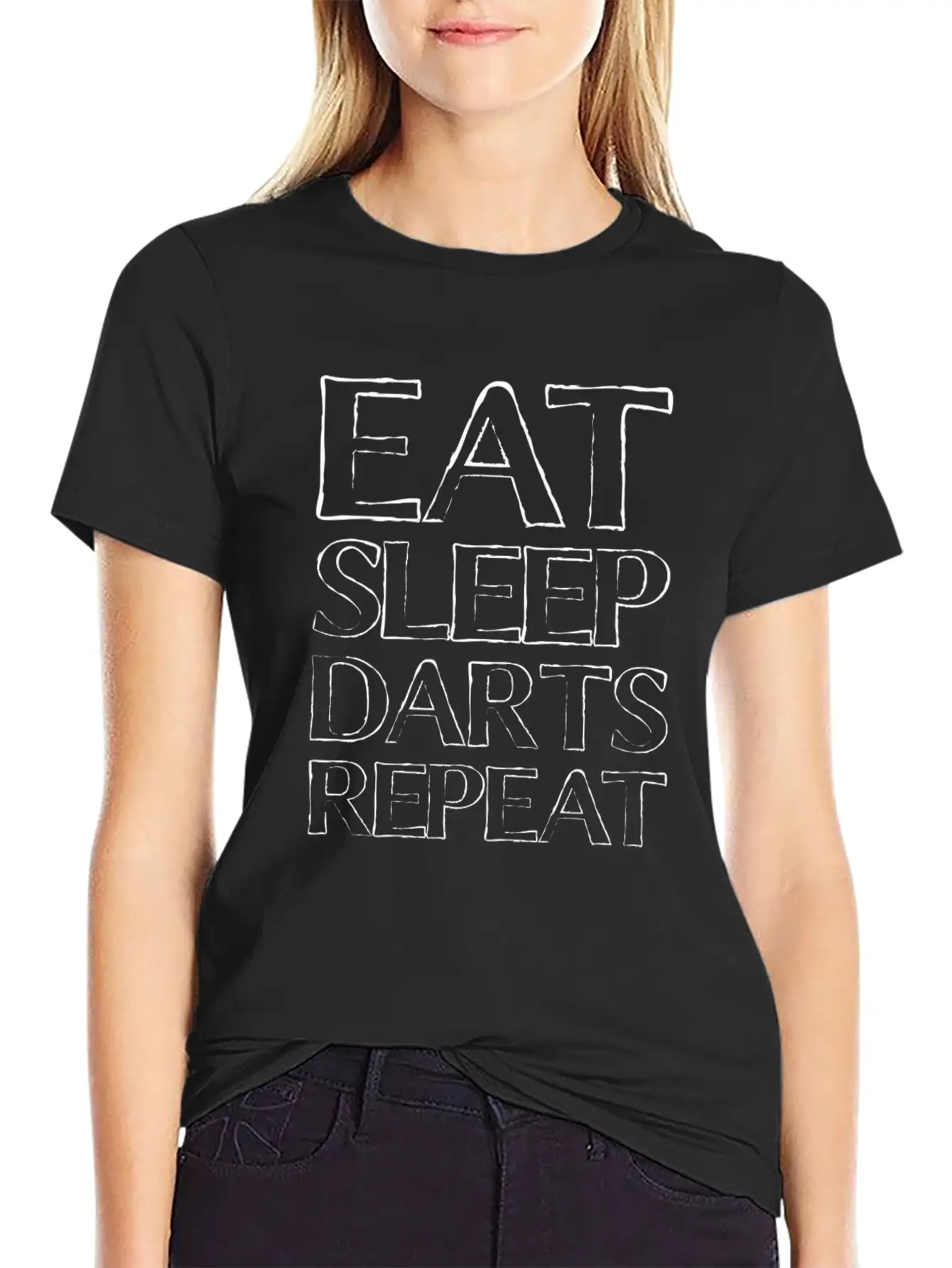 Eat Sleep Darts Timeless Short Sleeve Tee – Comfy And Minimalist Design