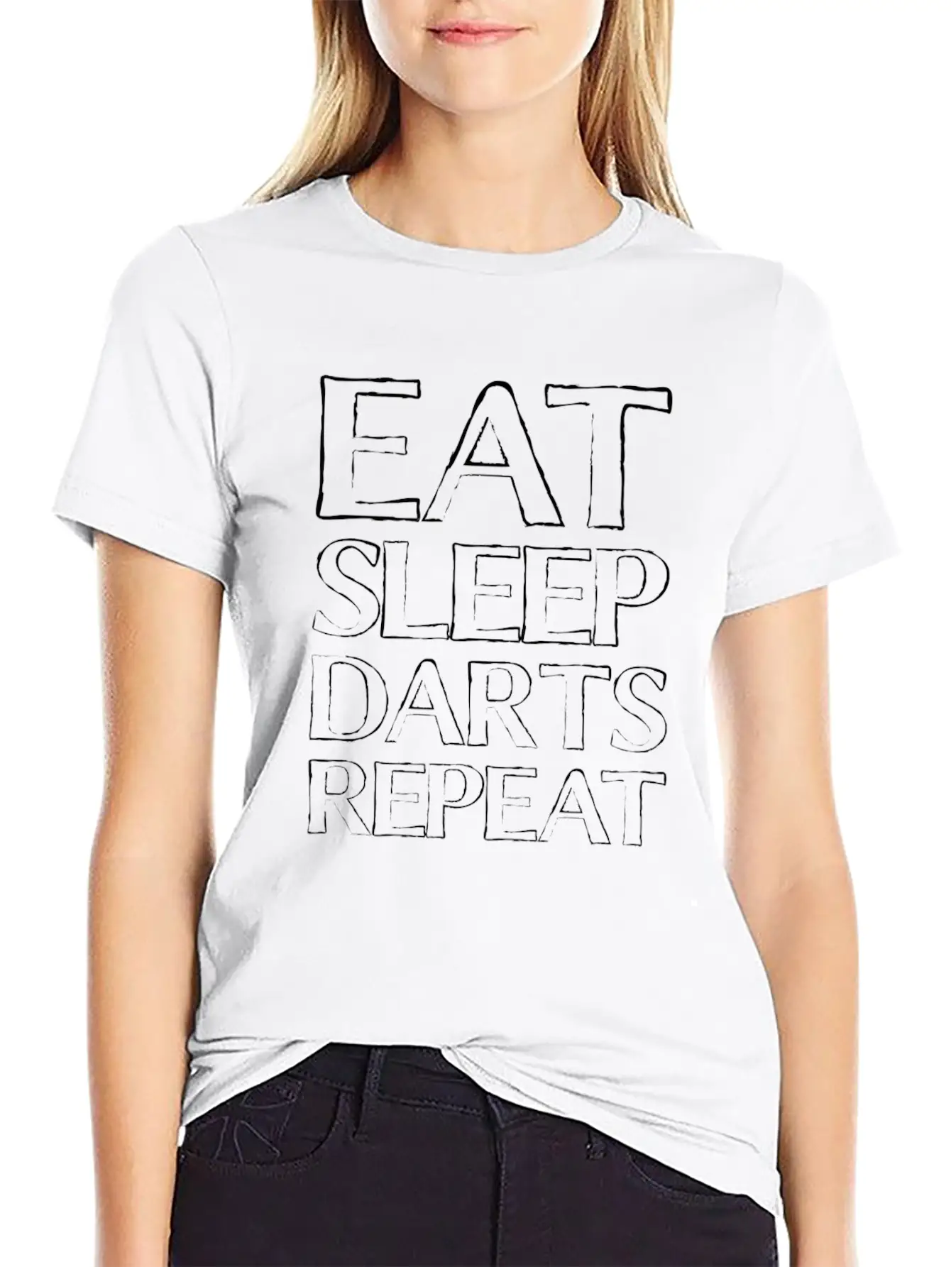 Eat Sleep Darts Timeless Short Sleeve Tee – Comfy And Minimalist Design