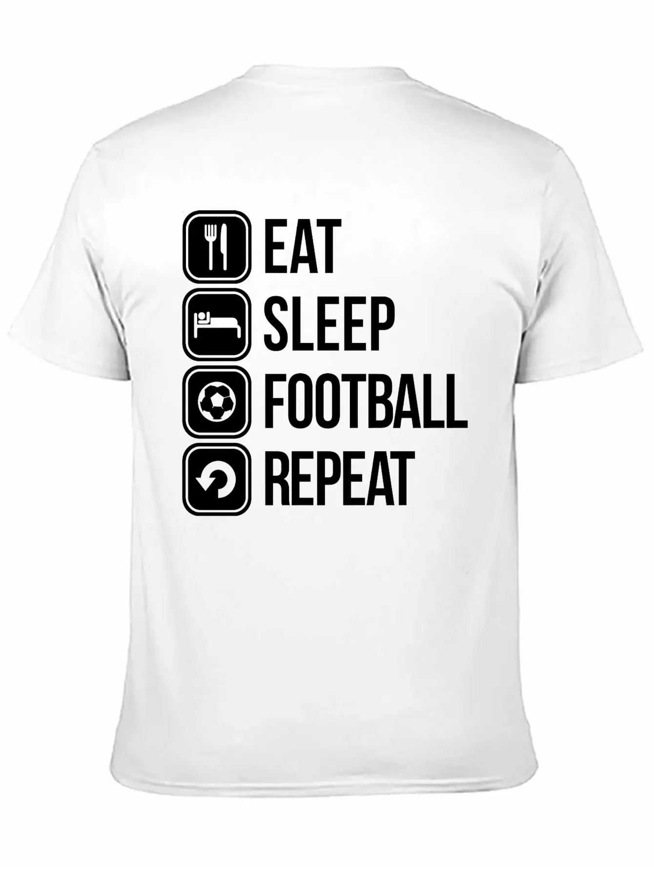 Eat Sleep Football Repeat Stylish Everyday T-Shirt – Unisex Basic Cotton Tee