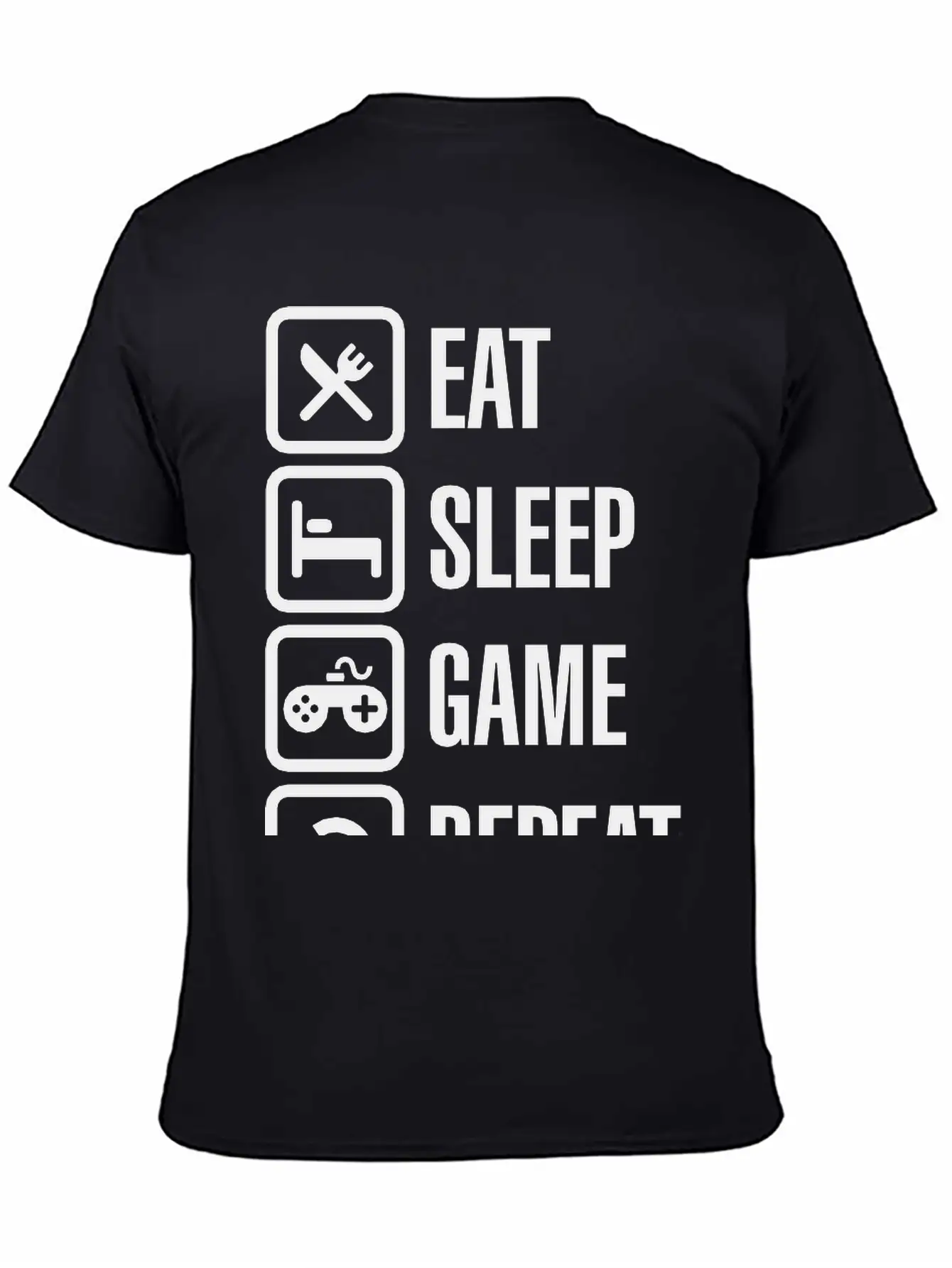 Eat Sleep Game Repeat Stylish Everyday T-Shirt – Unisex Basic Cotton Tee