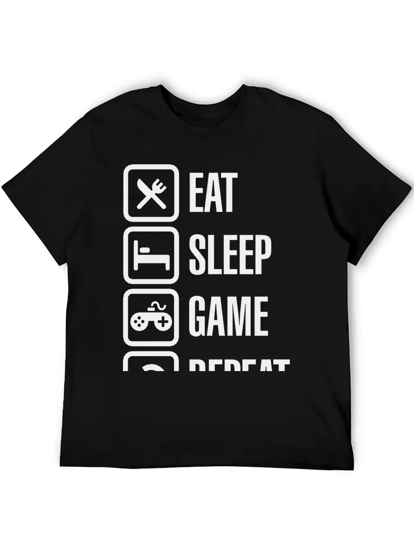 Eat Sleep Game Repeat Stylish Everyday T-Shirt – Unisex Basic Cotton Tee