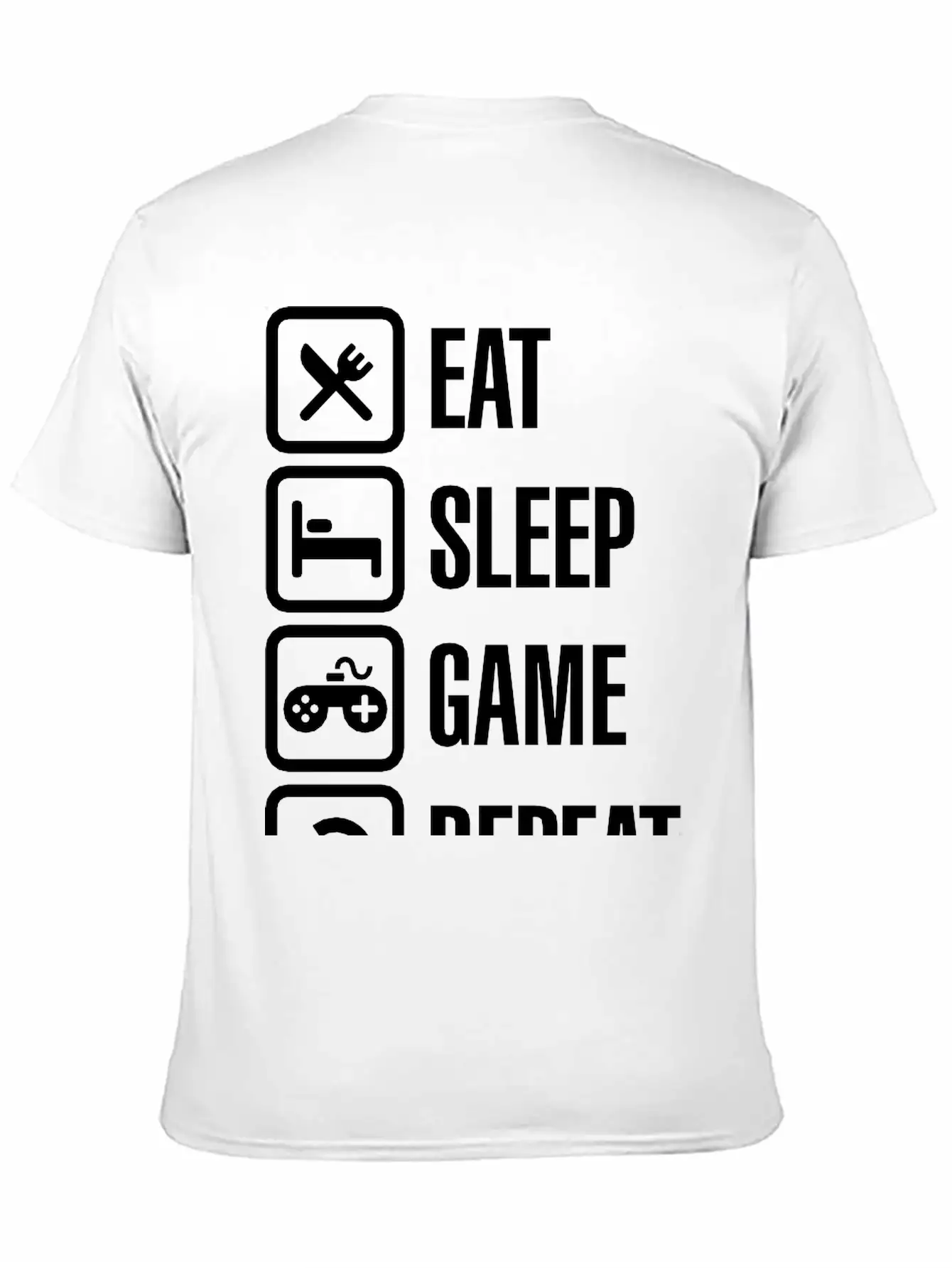 Eat Sleep Game Repeat Stylish Everyday T-Shirt – Unisex Basic Cotton Tee