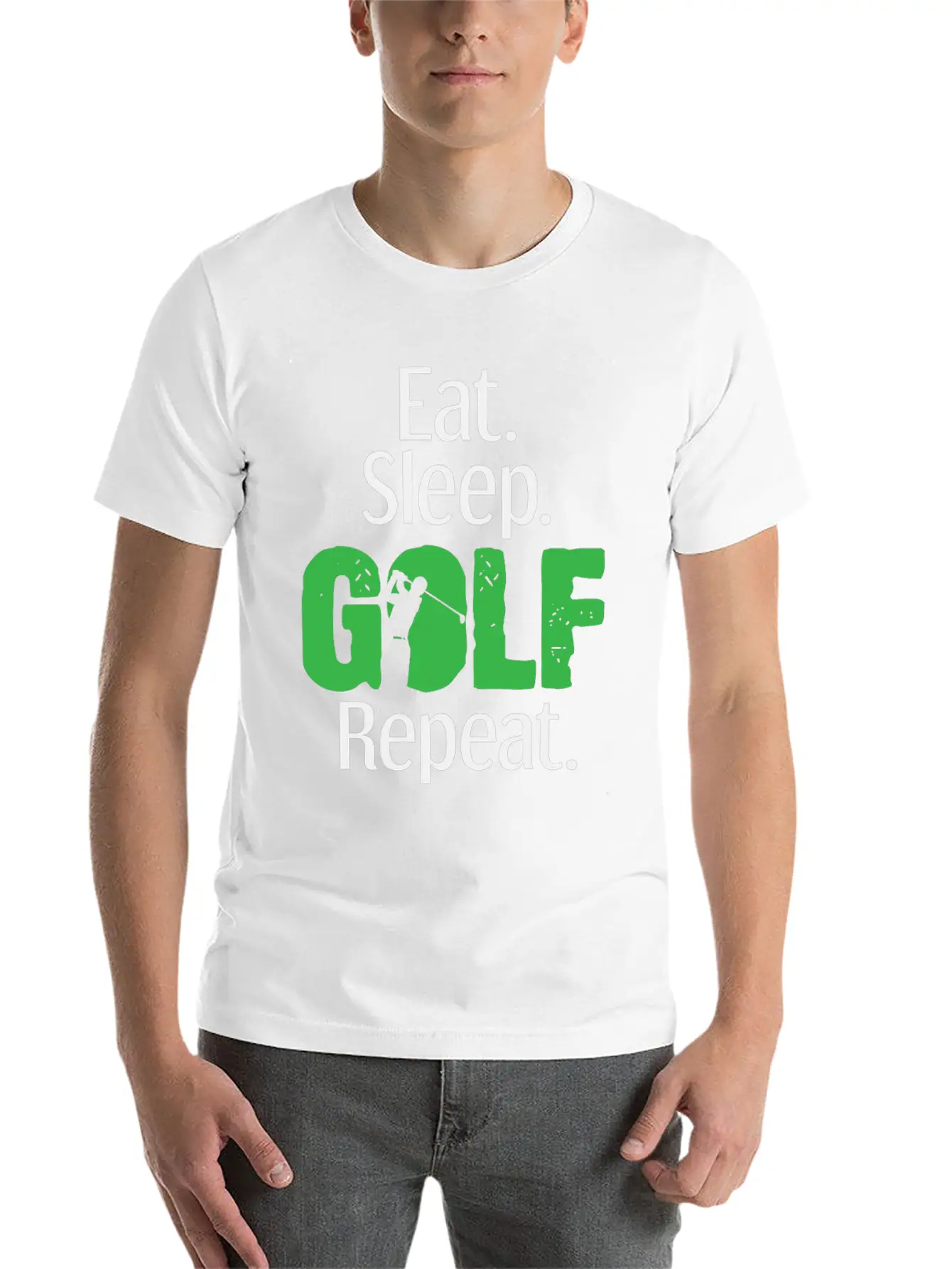 Eat Sleep Golf Golfing Golfer Club Caddy Golfers Comfortable Minimalist Graphic Tee – Summer Style Essential