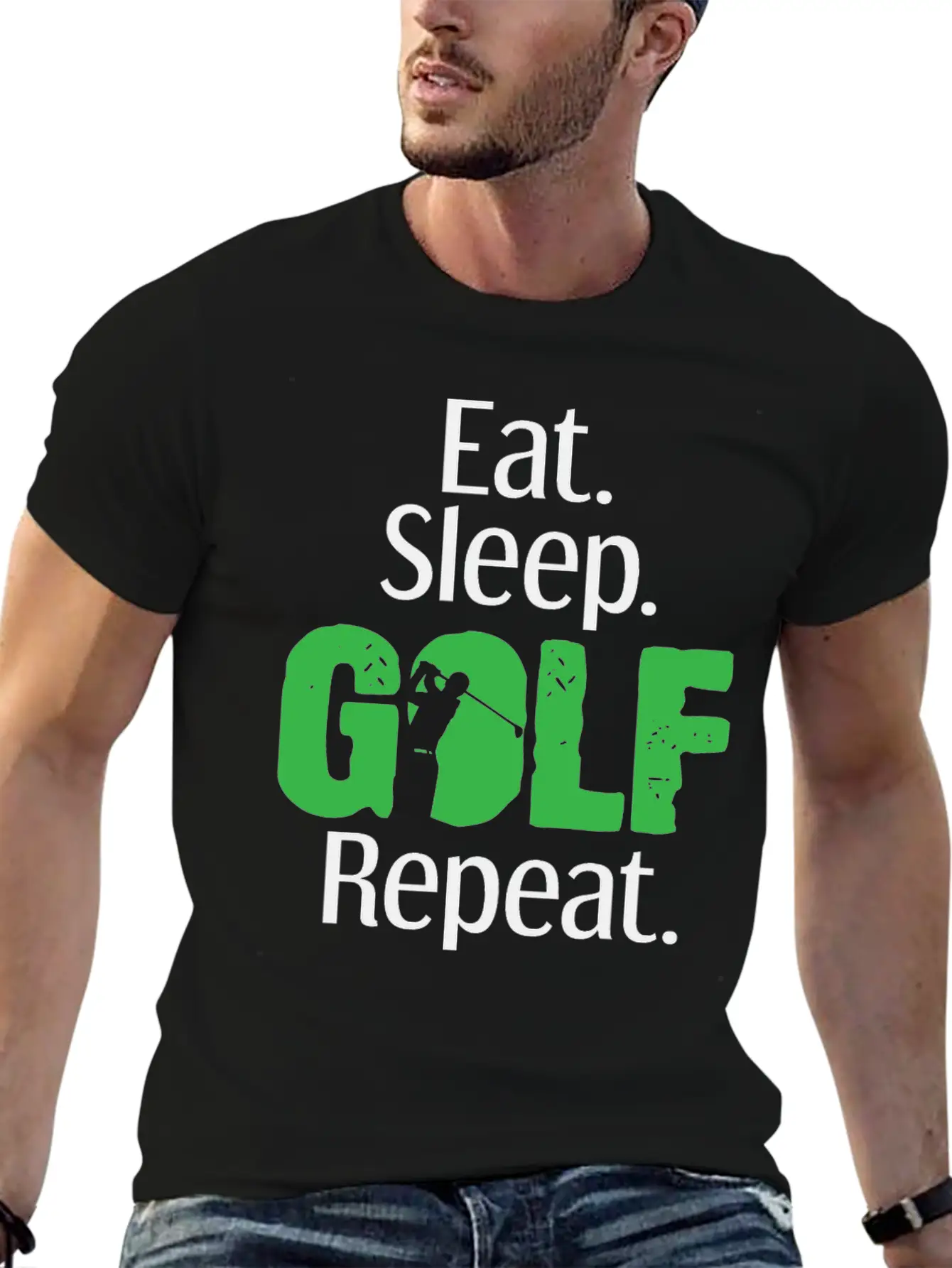 Eat Sleep Golf Golfing Golfer Club Caddy Golfers Comfortable Minimalist Graphic Tee – Summer Style Essential