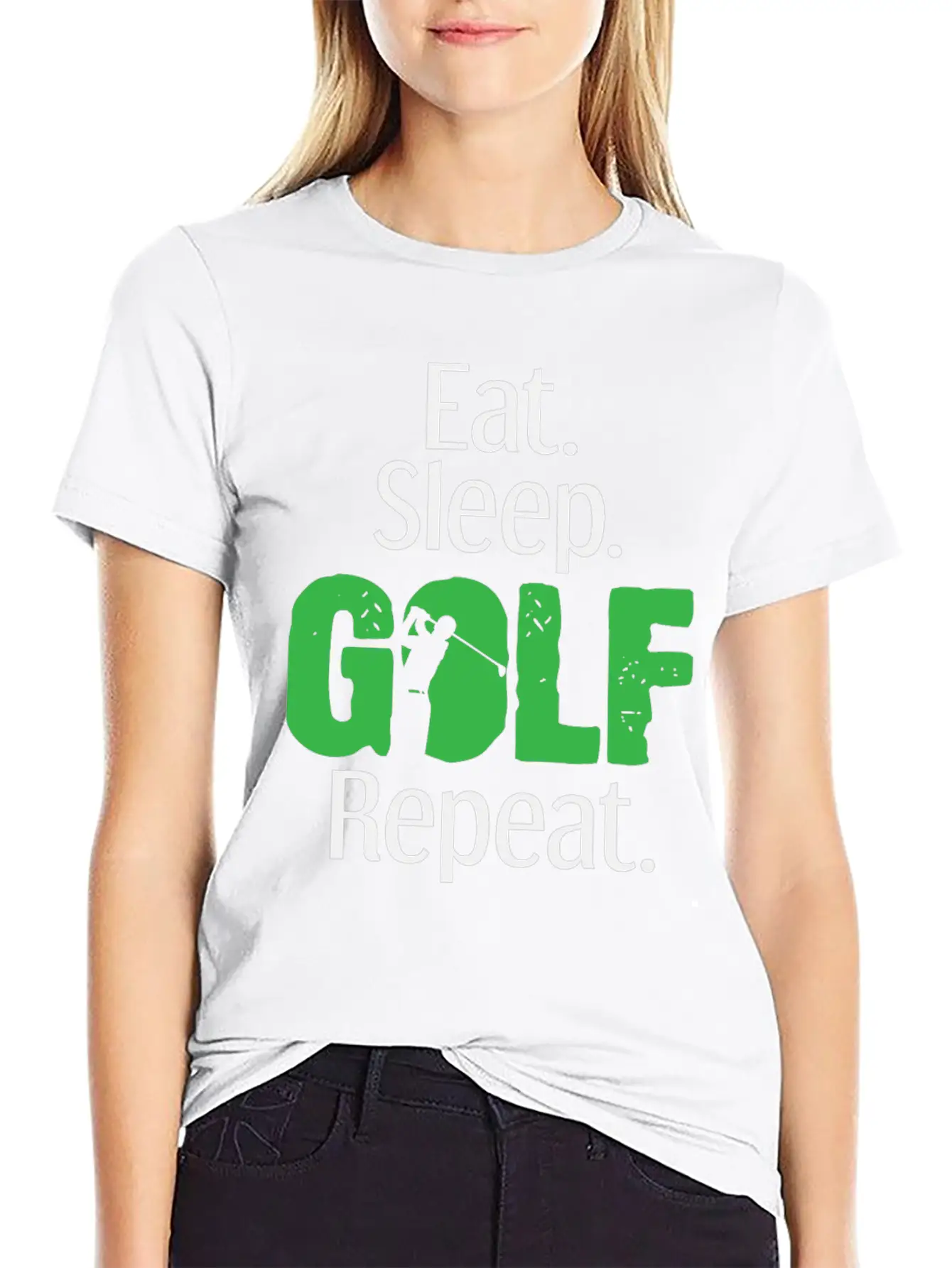 Eat Sleep Golf Golfing Golfer Club Caddy Golfers Comfortable Minimalist Graphic Tee – Summer Style Essential