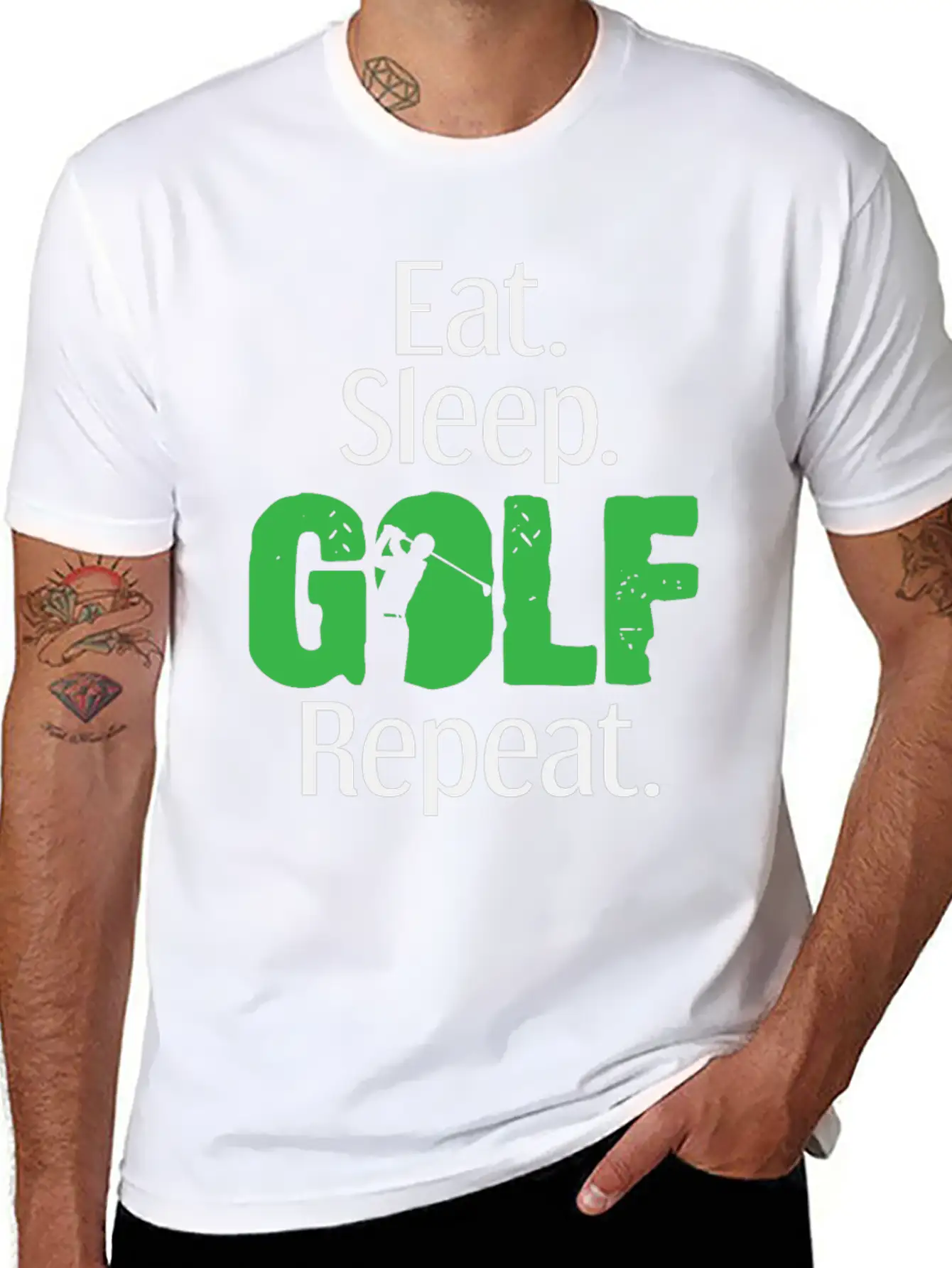 Eat Sleep Golf Golfing Golfer Club Caddy Golfers Comfortable Minimalist Graphic Tee – Summer Style Essential