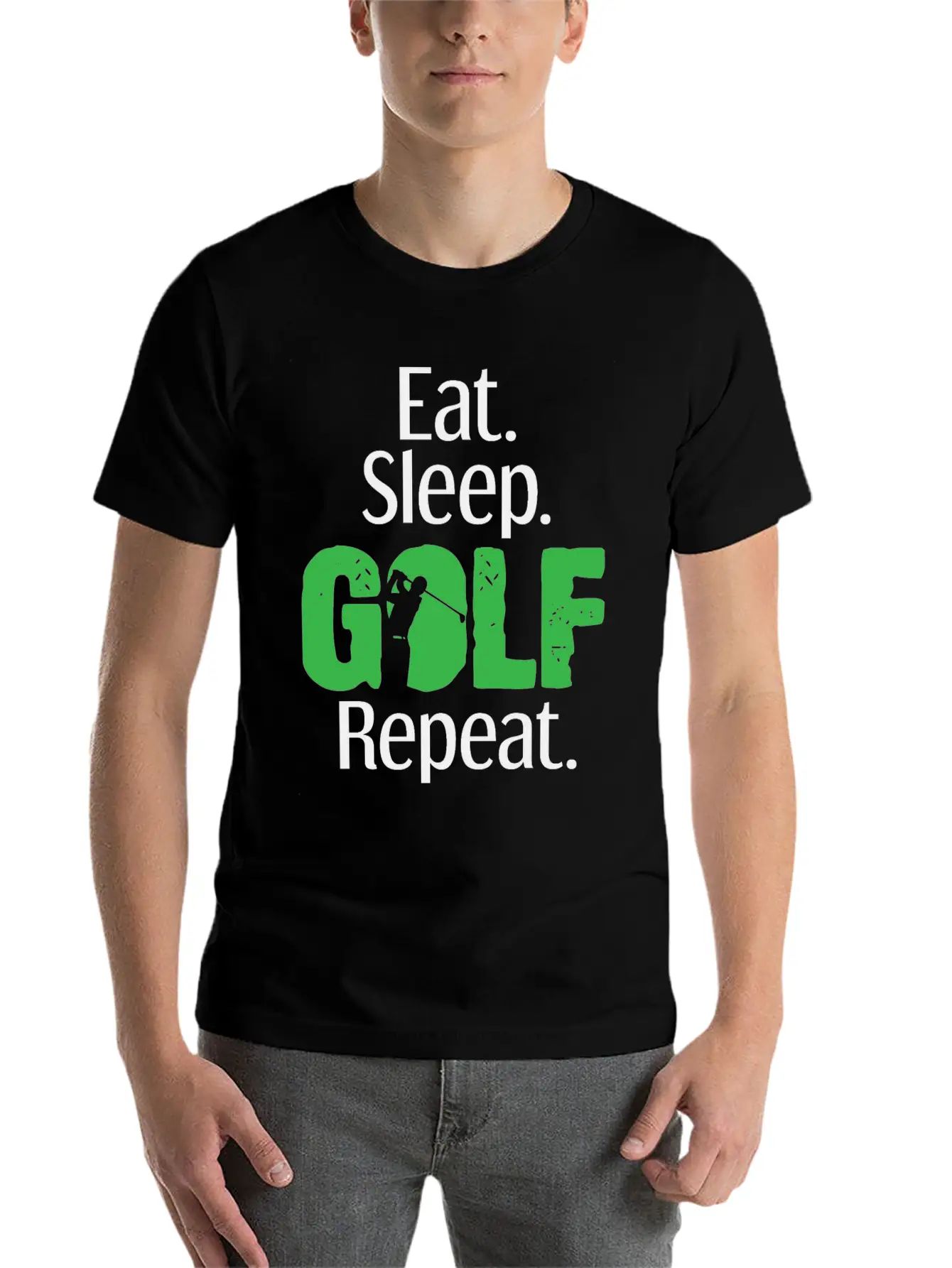 Eat Sleep Golf Golfing Golfer Club Caddy Golfers Comfortable Minimalist Graphic Tee – Summer Style Essential