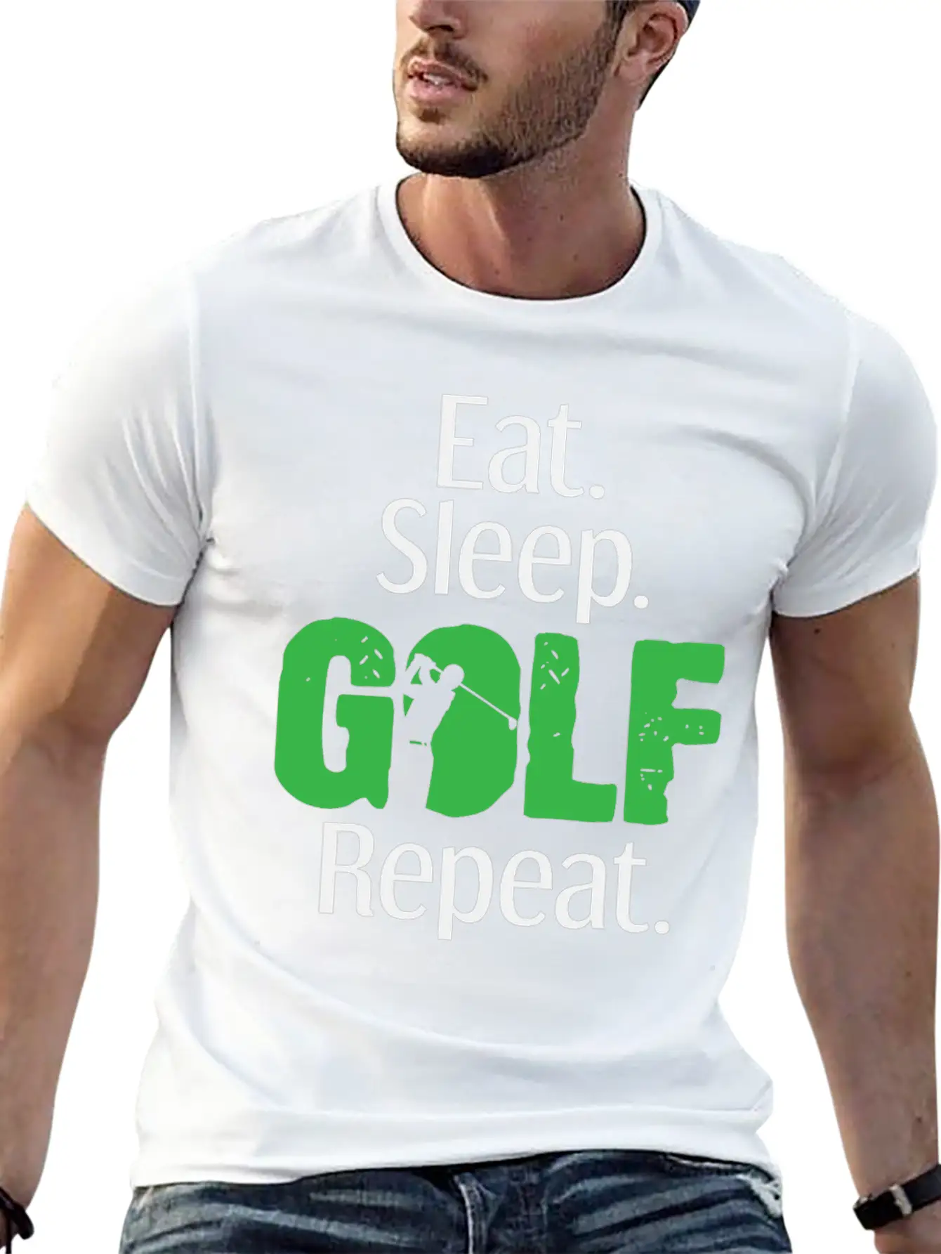 Eat Sleep Golf Golfing Golfer Club Caddy Golfers Comfortable Minimalist Graphic Tee – Summer Style Essential