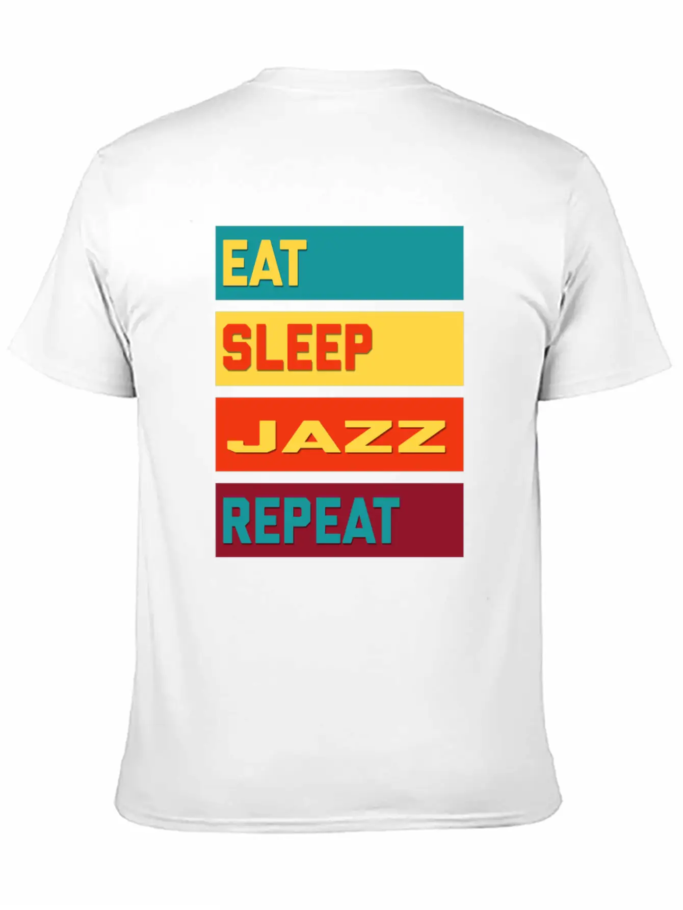 Eat Sleep Jazz Repeat Hipster Edition Unisex Short Sleeve Soft Cotton T-Shirt – Casual Everyday Wear