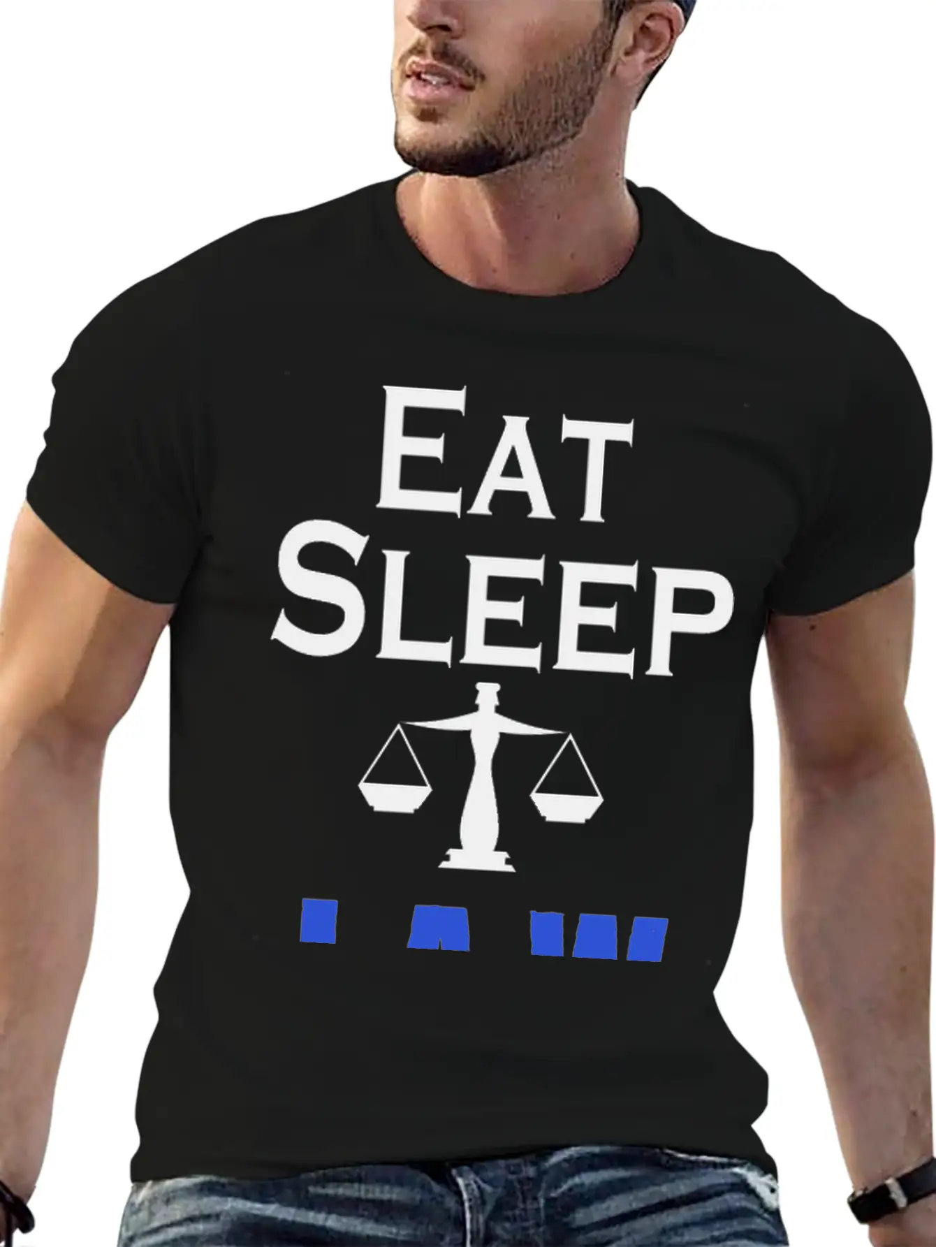 Eat Sleep Law Repeat Stylish Everyday T-Shirt – Unisex Basic Cotton Tee