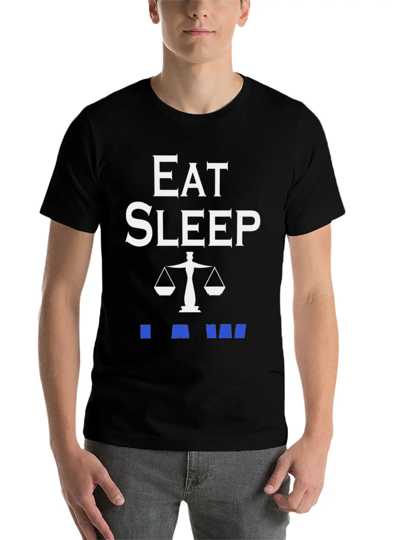 Eat Sleep Law Repeat Stylish Everyday T-Shirt – Unisex Basic Cotton Tee