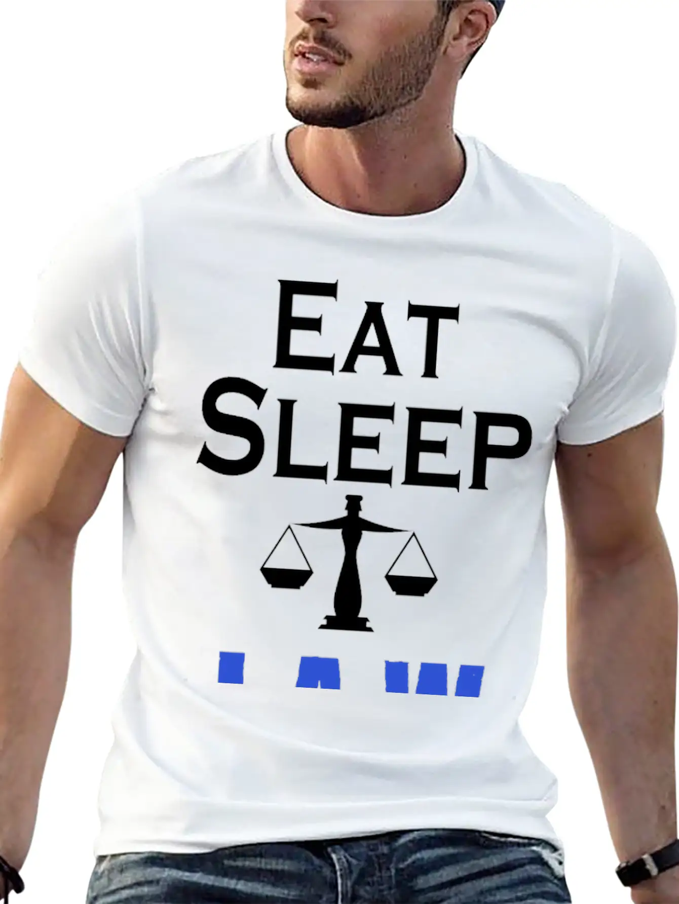 Eat Sleep Law Repeat Stylish Everyday T-Shirt – Unisex Basic Cotton Tee